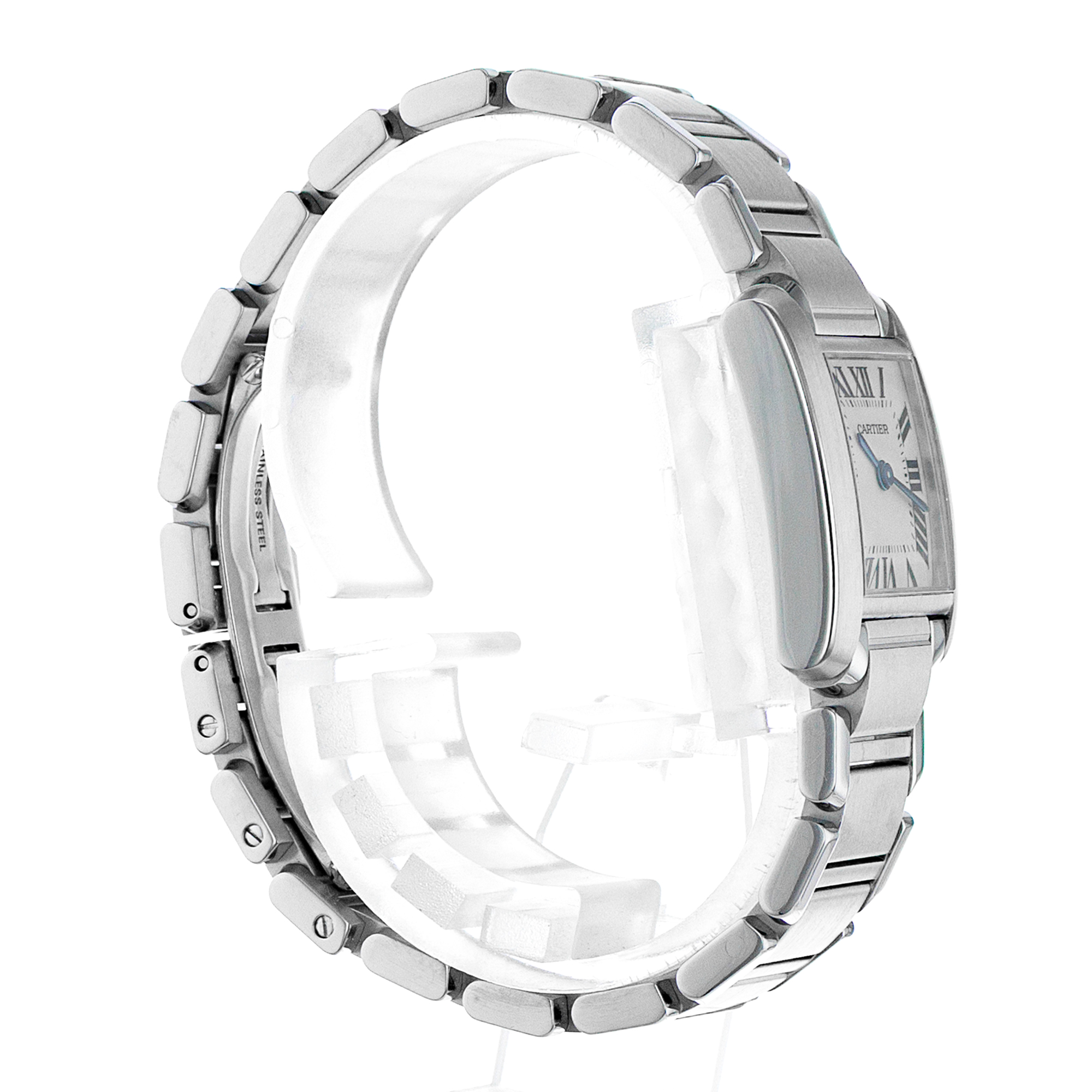 Cartier Tank Francaise W51008Q3 2384 20mm Small Silver Roman Steel Ladies Watch thumbnail 6