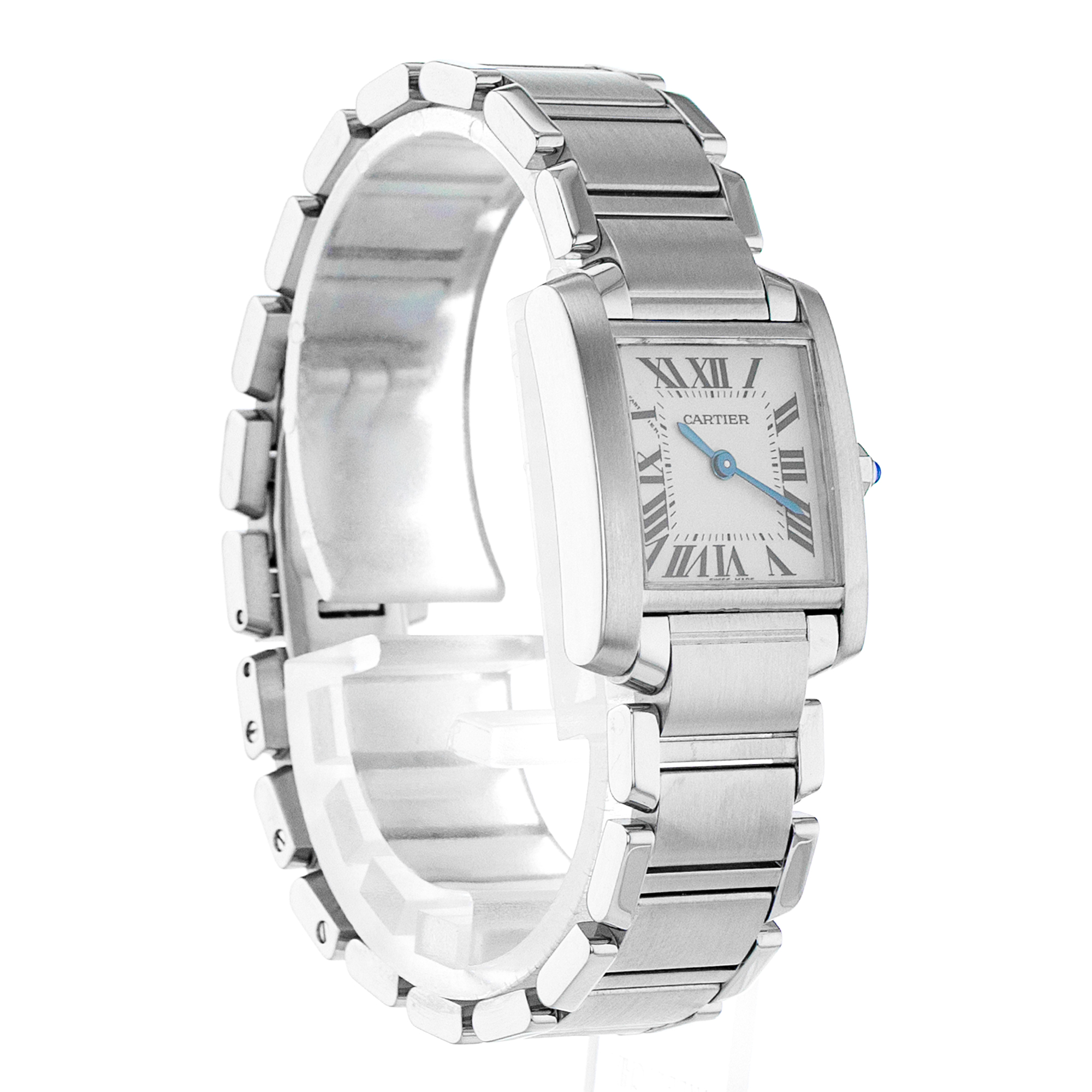 Cartier Tank Francaise W51008Q3 2384 20mm Small Silver Roman Steel Ladies Watch thumbnail 7