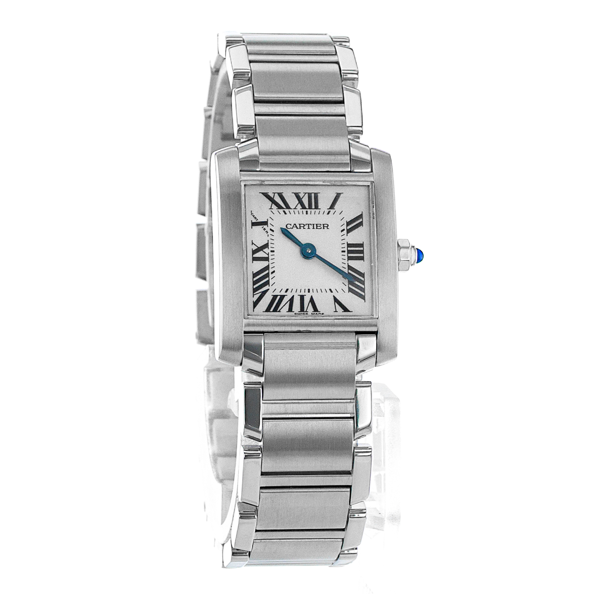 Cartier Tank Francaise W51008Q3 2384 20mm Small Silver Roman Steel Ladies Watch thumbnail 8