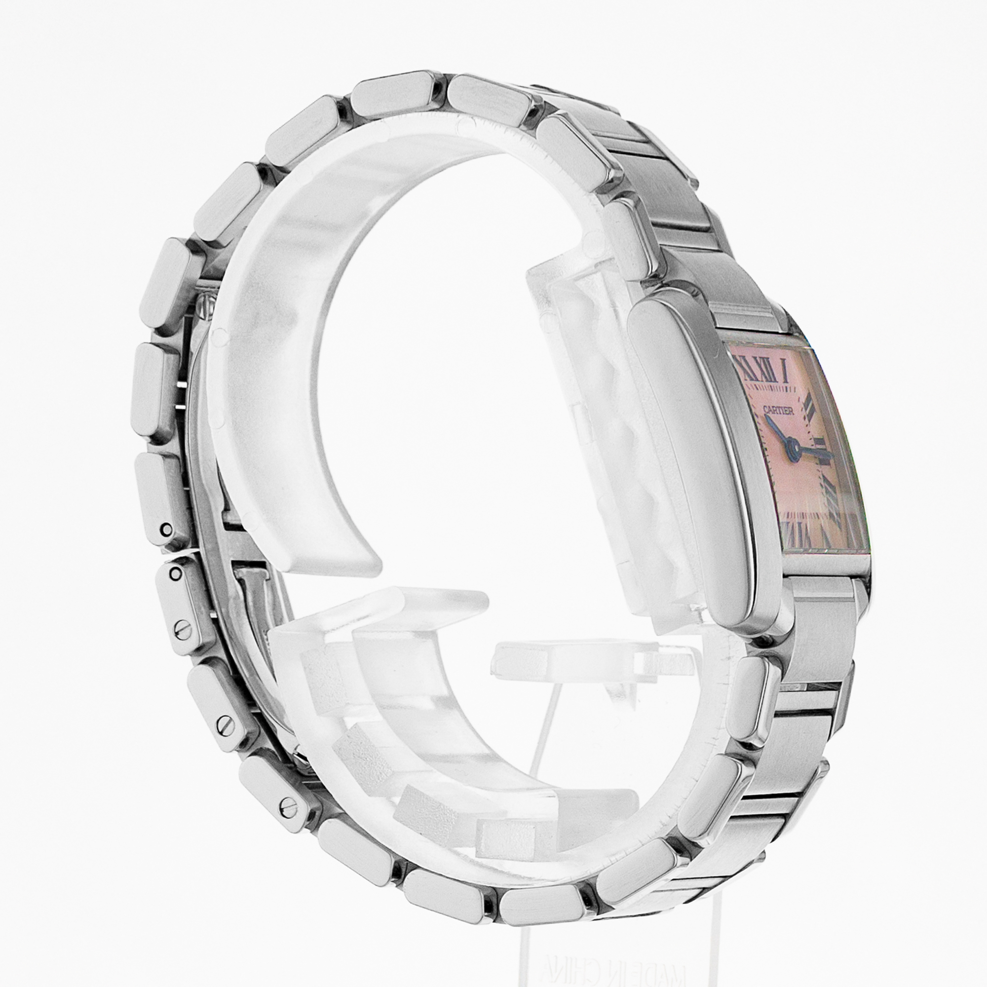 Cartier Tank Française W51028Q3 2384 Pink Mother Of Pearl Roman Ladies Watch thumbnail 6