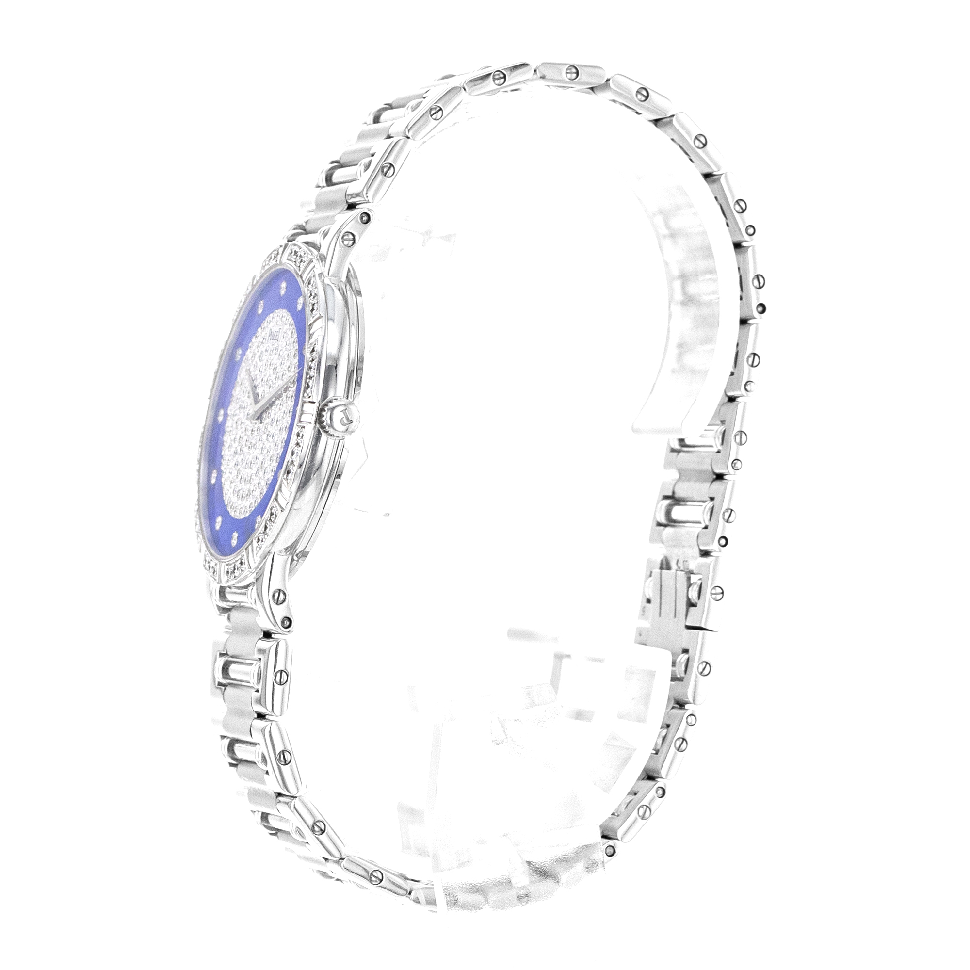 Piaget Dancer 94024 31mm Factory Lapis Diamond White Gold Manual Wind Mens Watch thumbnail 5