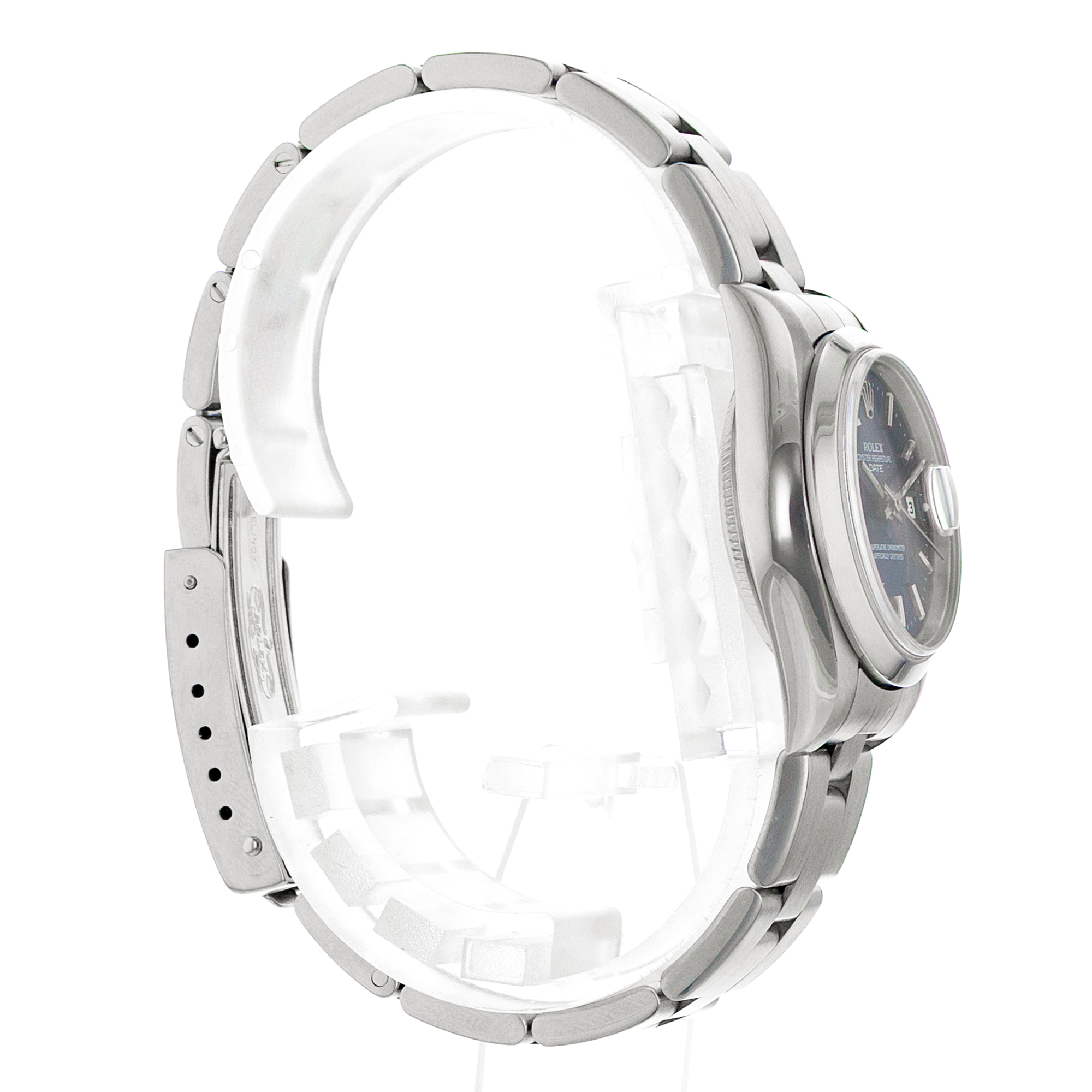Rolex Oyster Perpetual Lady Date 69160 26mm Blue Index Steel Oyster Ladies Watch thumbnail 6