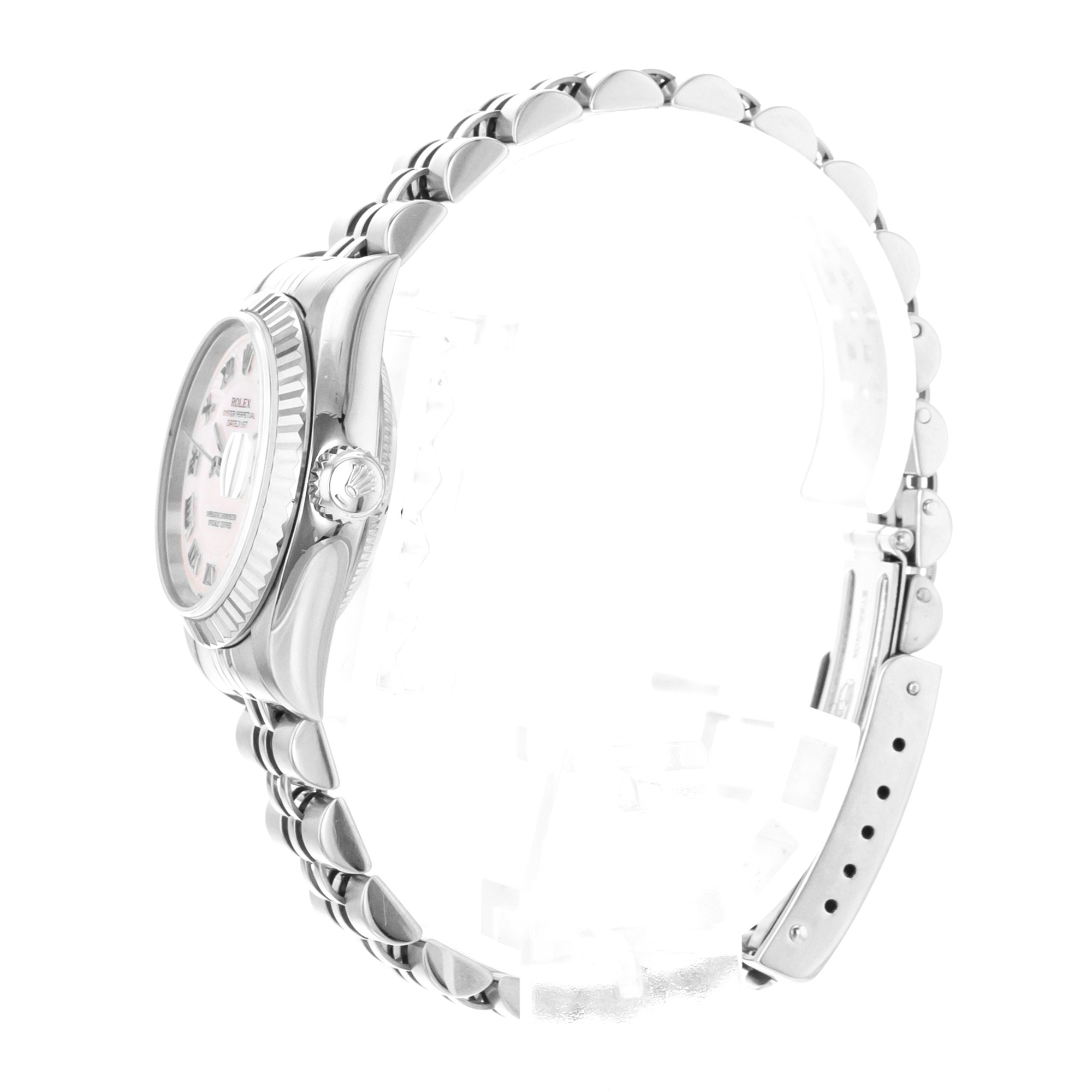 Rolex Datejust 26 79174 Pink Mother of Pearl Steel White Gold Ladies Watch thumbnail 5