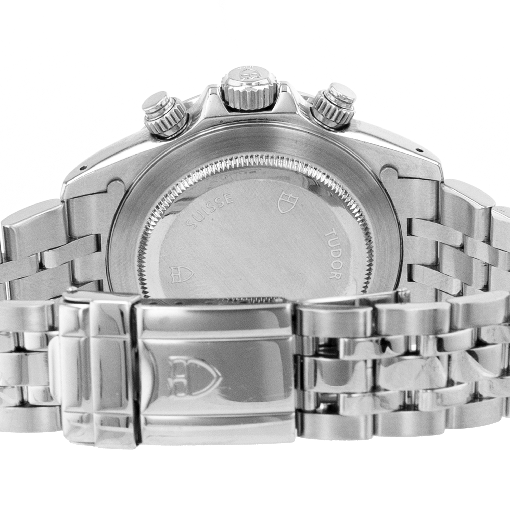 Tudor Prince Date 79280 40mm Black Panda Chronograph Stainless Steel Mens Watch thumbnail 10