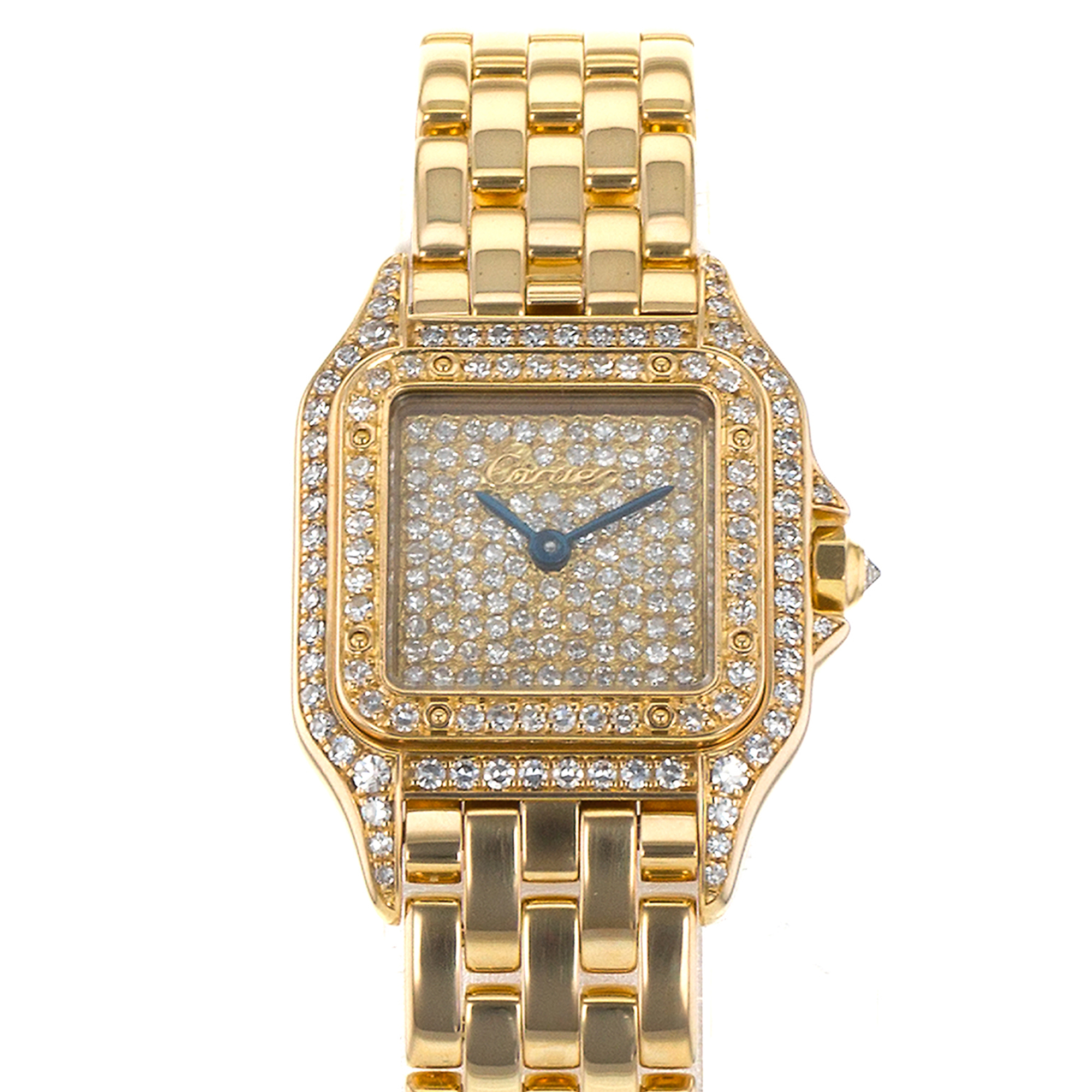 Cartier Panthere WF3116B9 12802 22mm Factory Diamonds Yellow Gold Ladies Watch thumbnail 1