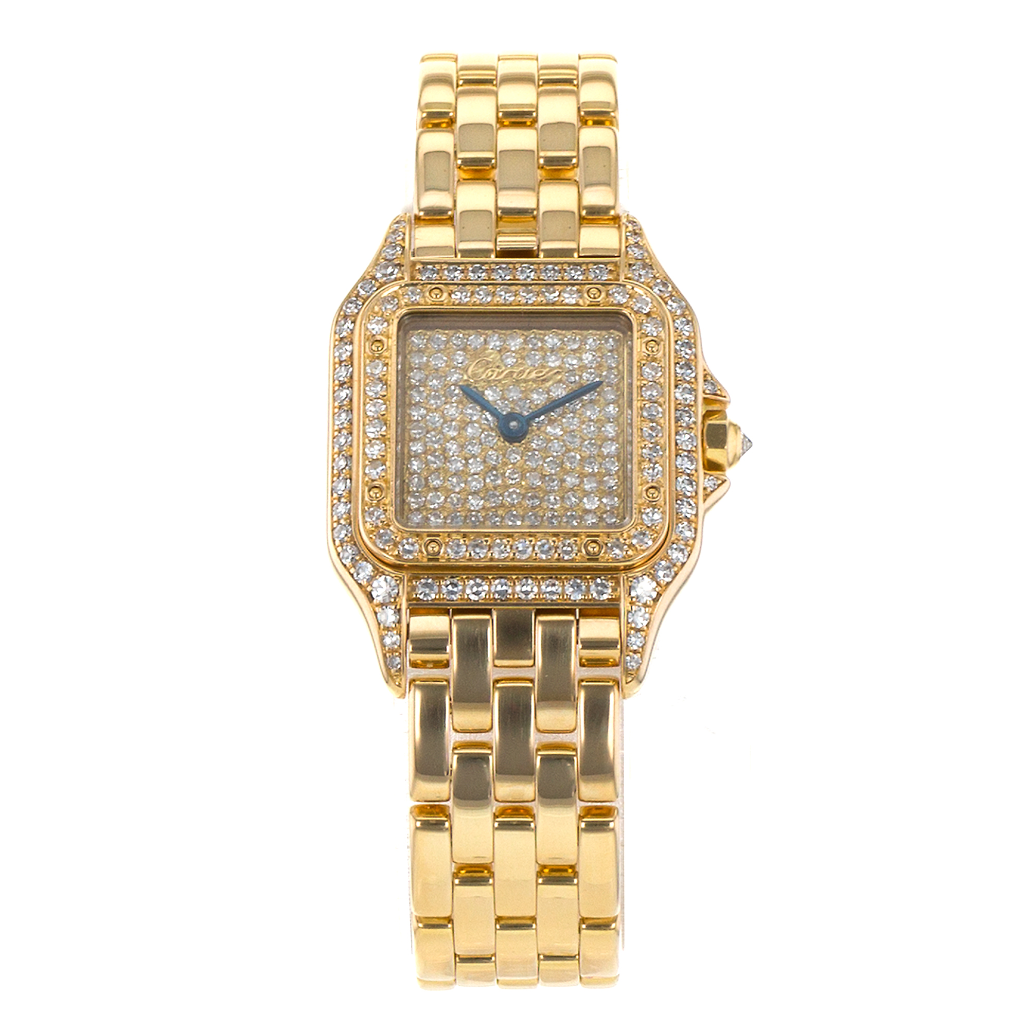Cartier Panthere WF3116B9 12802 22mm Factory Diamonds Yellow Gold Ladies Watch thumbnail 2