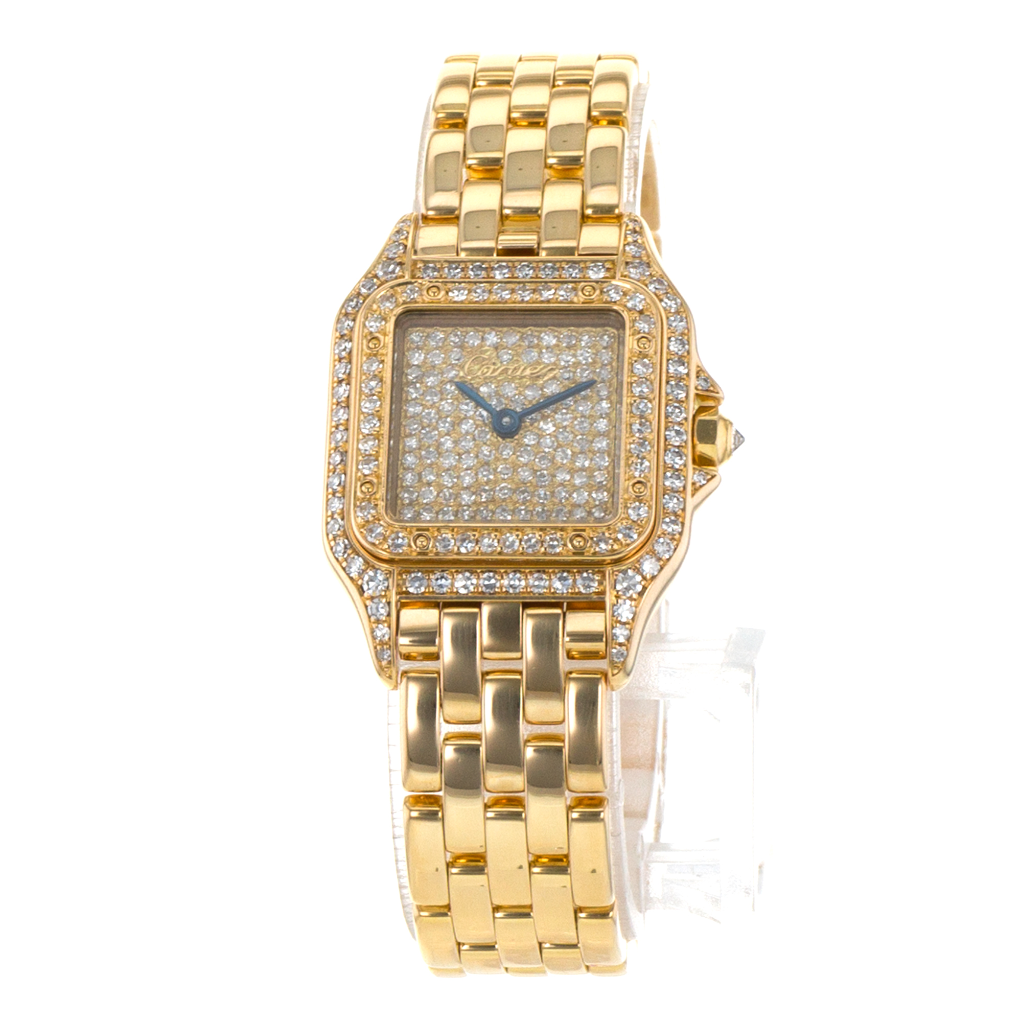 Cartier Panthere WF3116B9 12802 22mm Factory Diamonds Yellow Gold Ladies Watch thumbnail 3