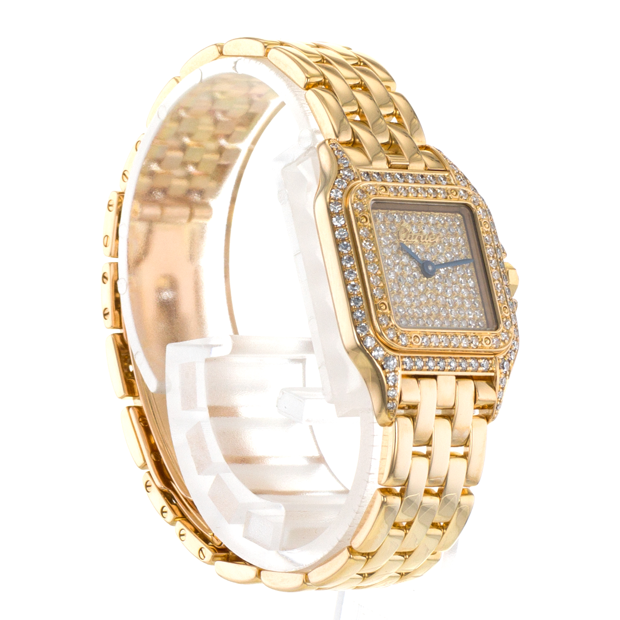 Cartier Panthere WF3116B9 12802 22mm Factory Diamonds Yellow Gold Ladies Watch thumbnail 7