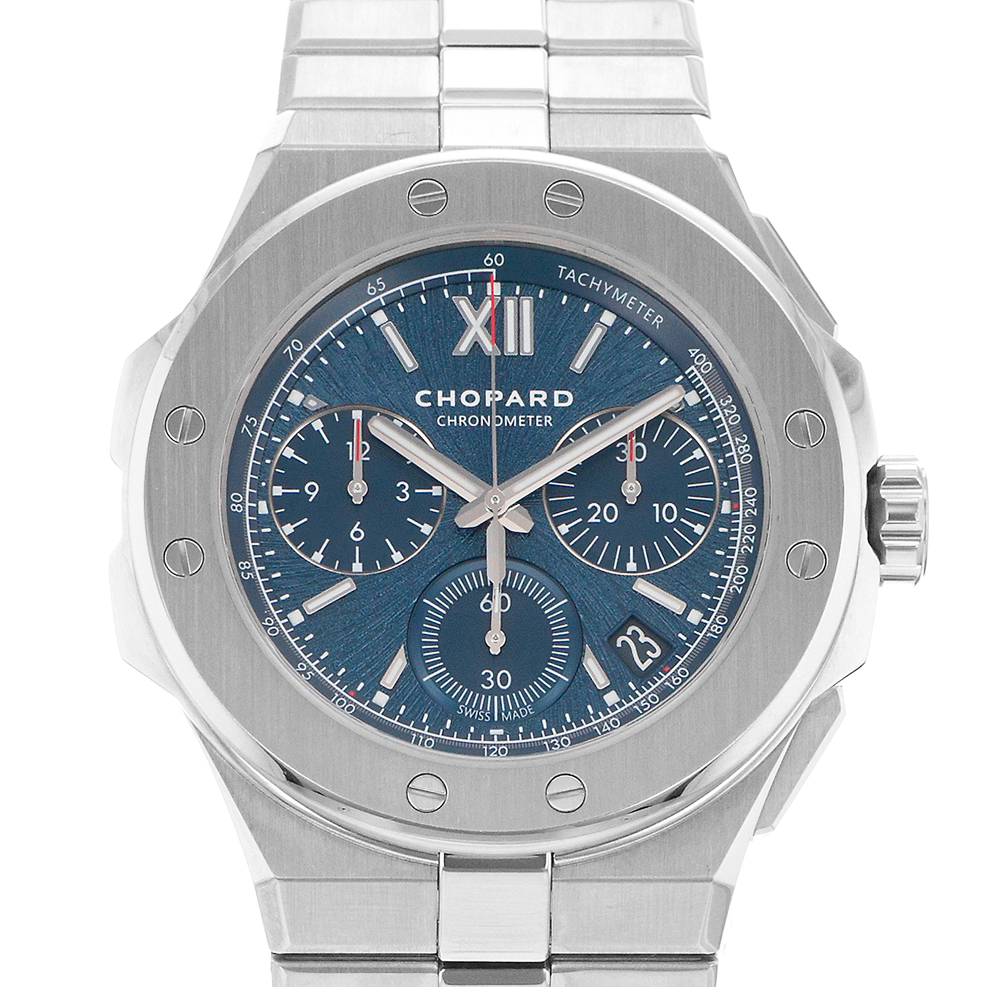 Chopard Alpine Eagle 298609-3001 44mm Large Blue Chronograph Steel Mens Watch thumbnail 1