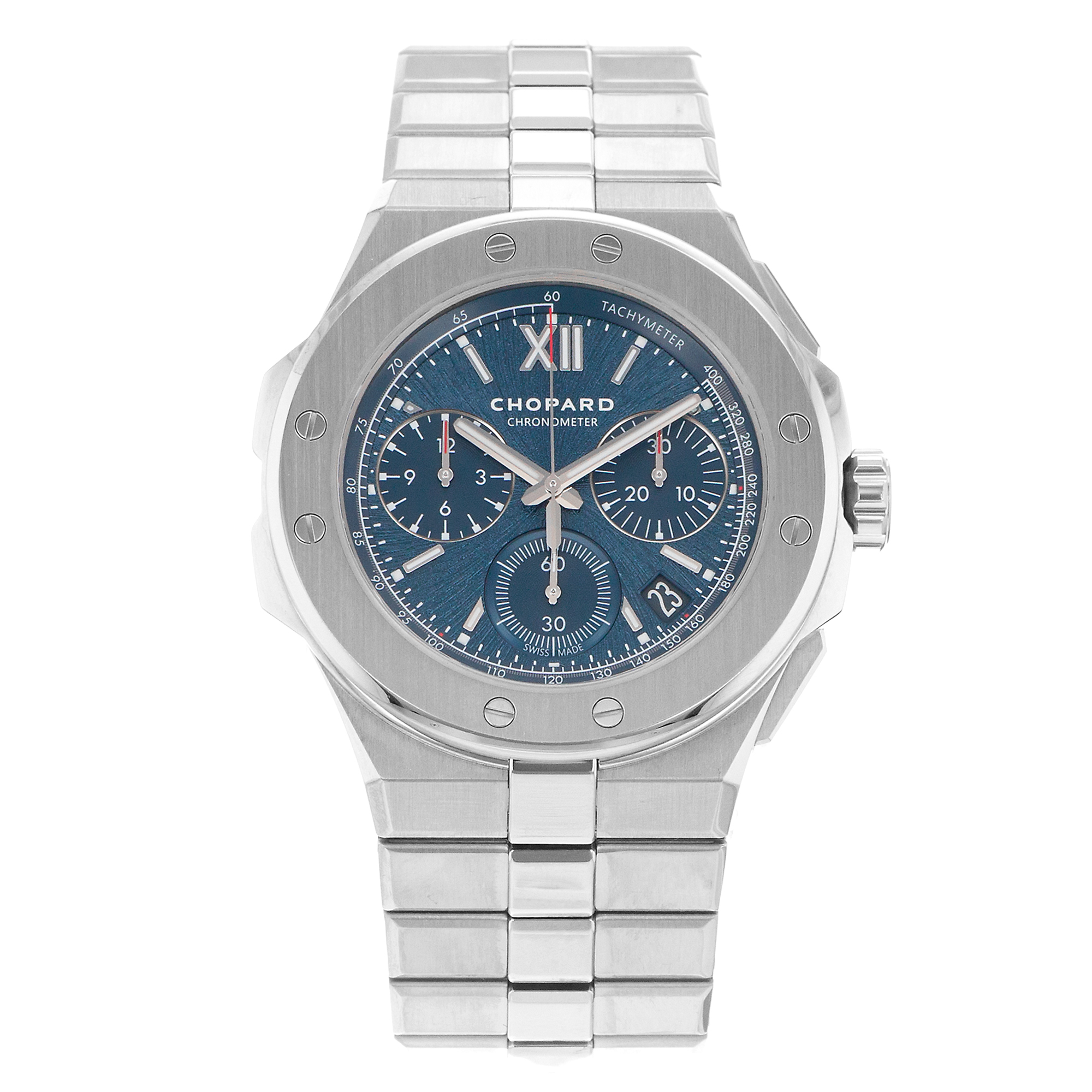 Chopard Alpine Eagle 298609-3001 44mm Large Blue Chronograph Steel Mens Watch thumbnail 2