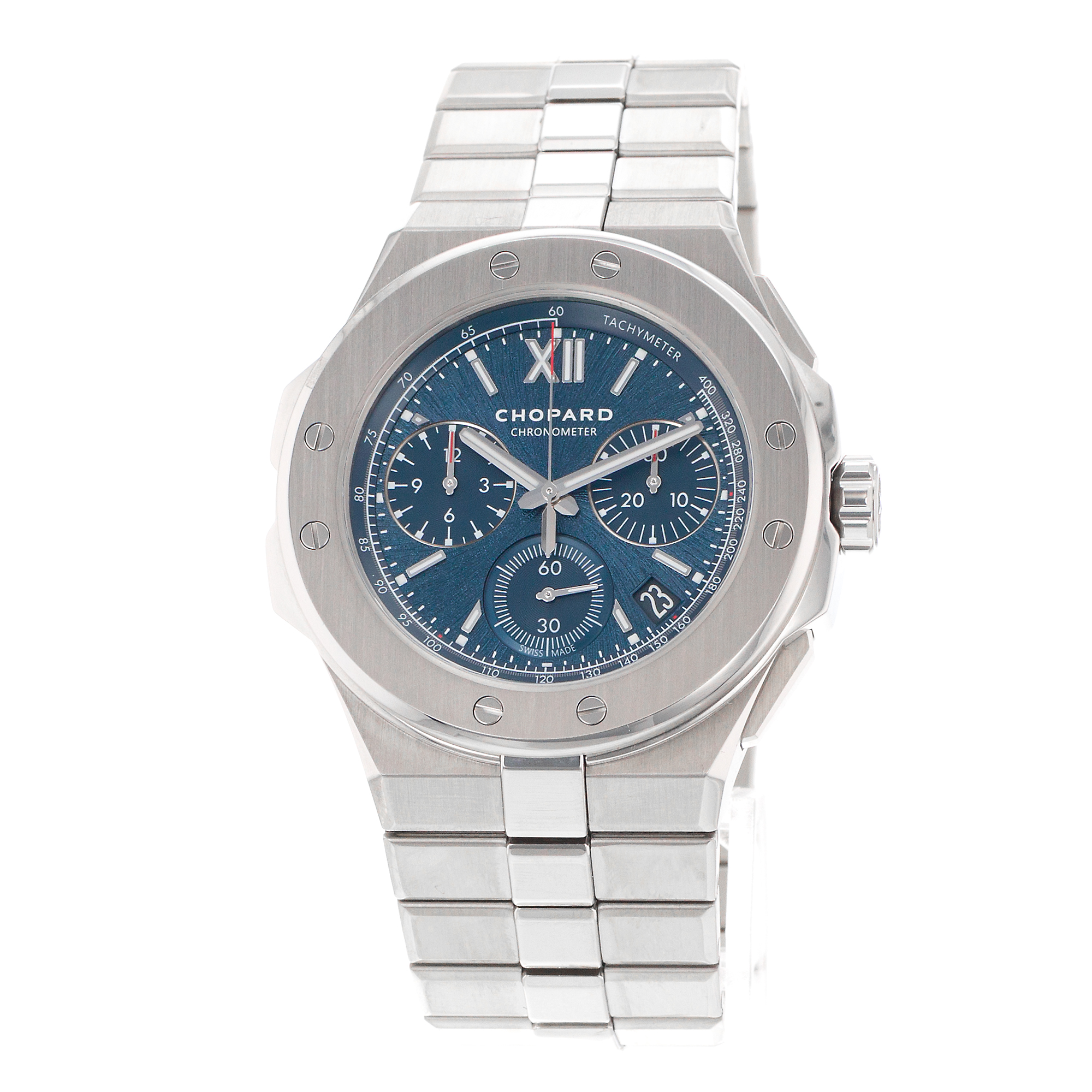 Chopard Alpine Eagle 298609-3001 44mm Large Blue Chronograph Steel Mens Watch thumbnail 3