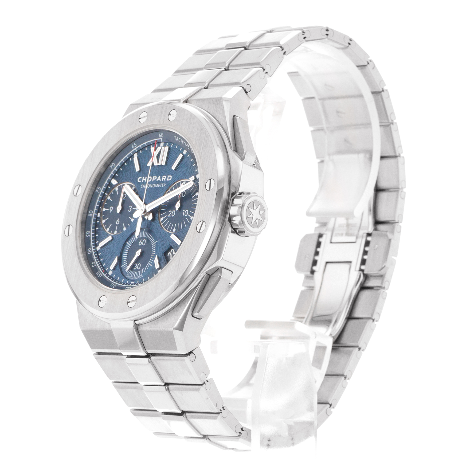 Chopard Alpine Eagle 298609-3001 44mm Large Blue Chronograph Steel Mens Watch thumbnail 4