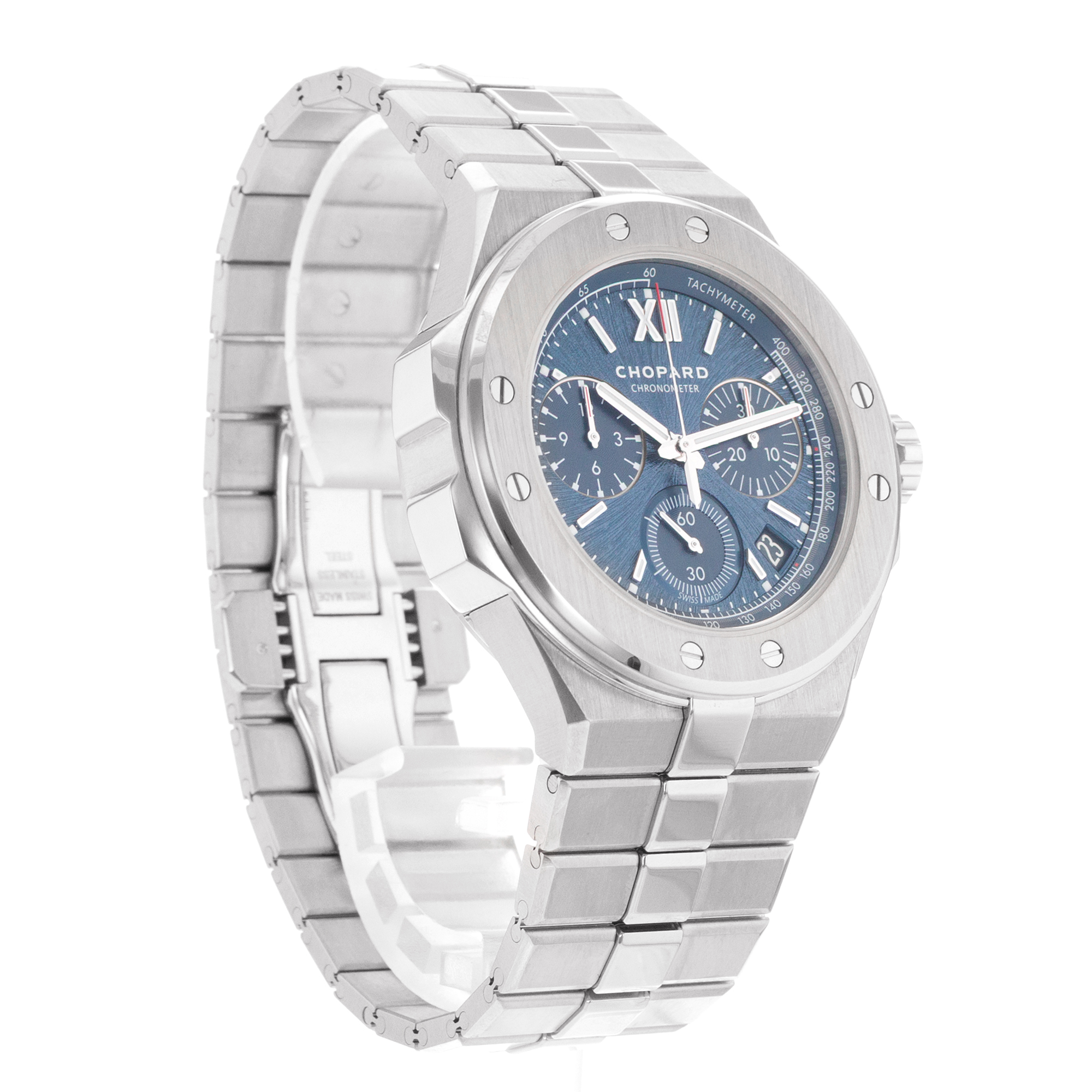 Chopard Alpine Eagle 298609-3001 44mm Large Blue Chronograph Steel Mens Watch thumbnail 7