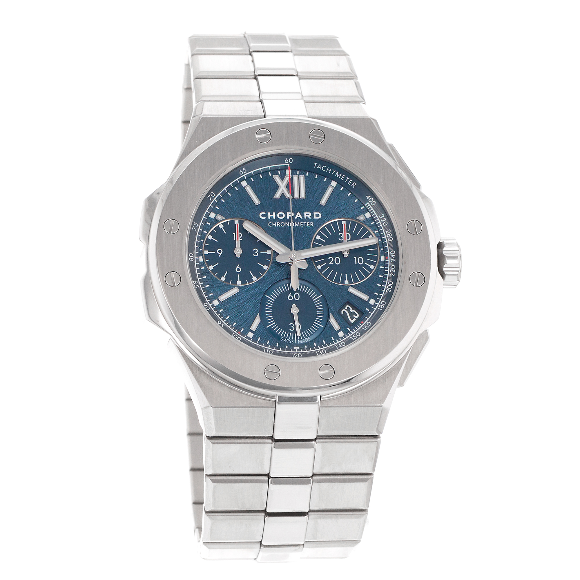 Chopard Alpine Eagle 298609-3001 44mm Large Blue Chronograph Steel Mens Watch thumbnail 8
