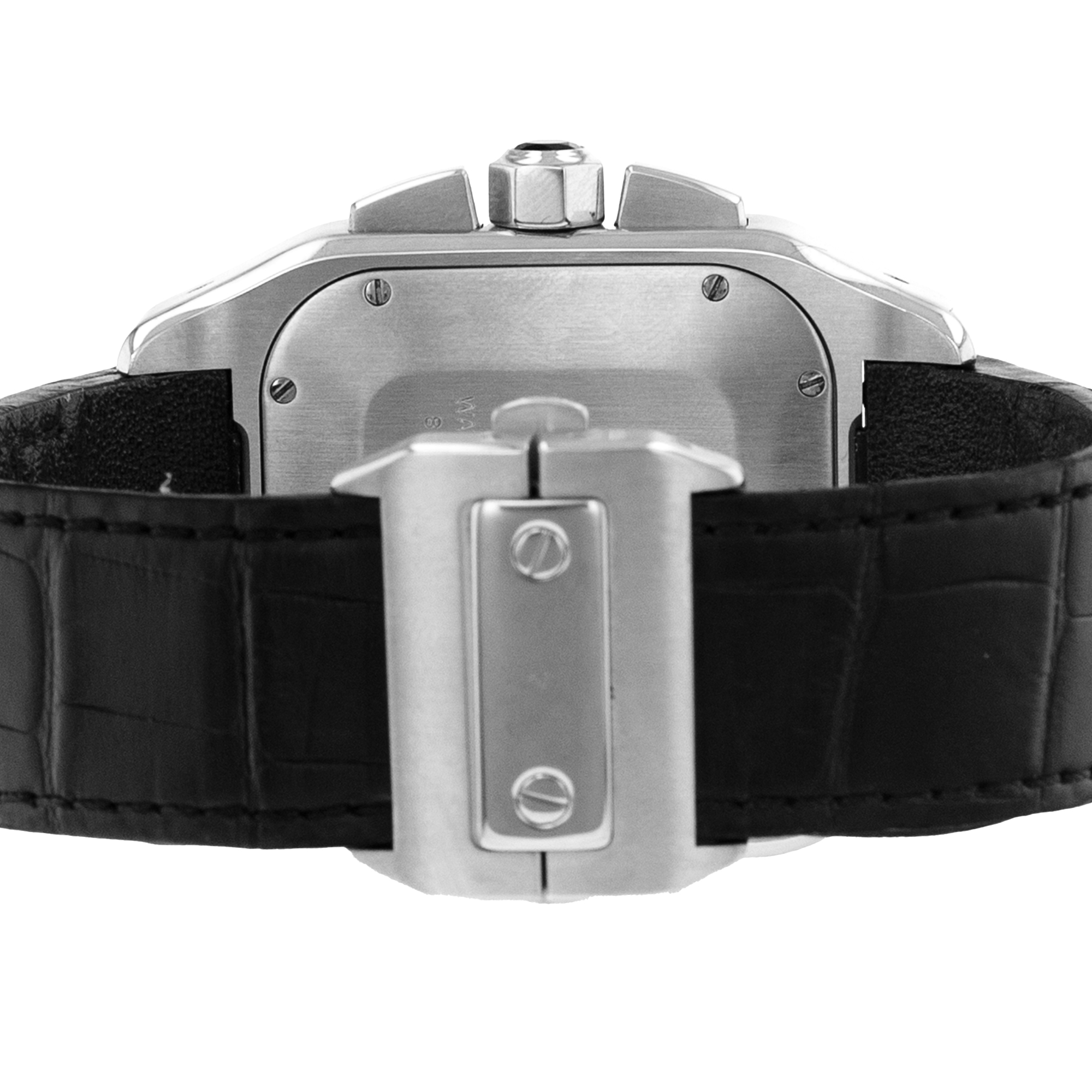 Cartier Santos 100 W20090X8 2740 41mm Silver Roman Steel Chronograph Mens Watch thumbnail 10