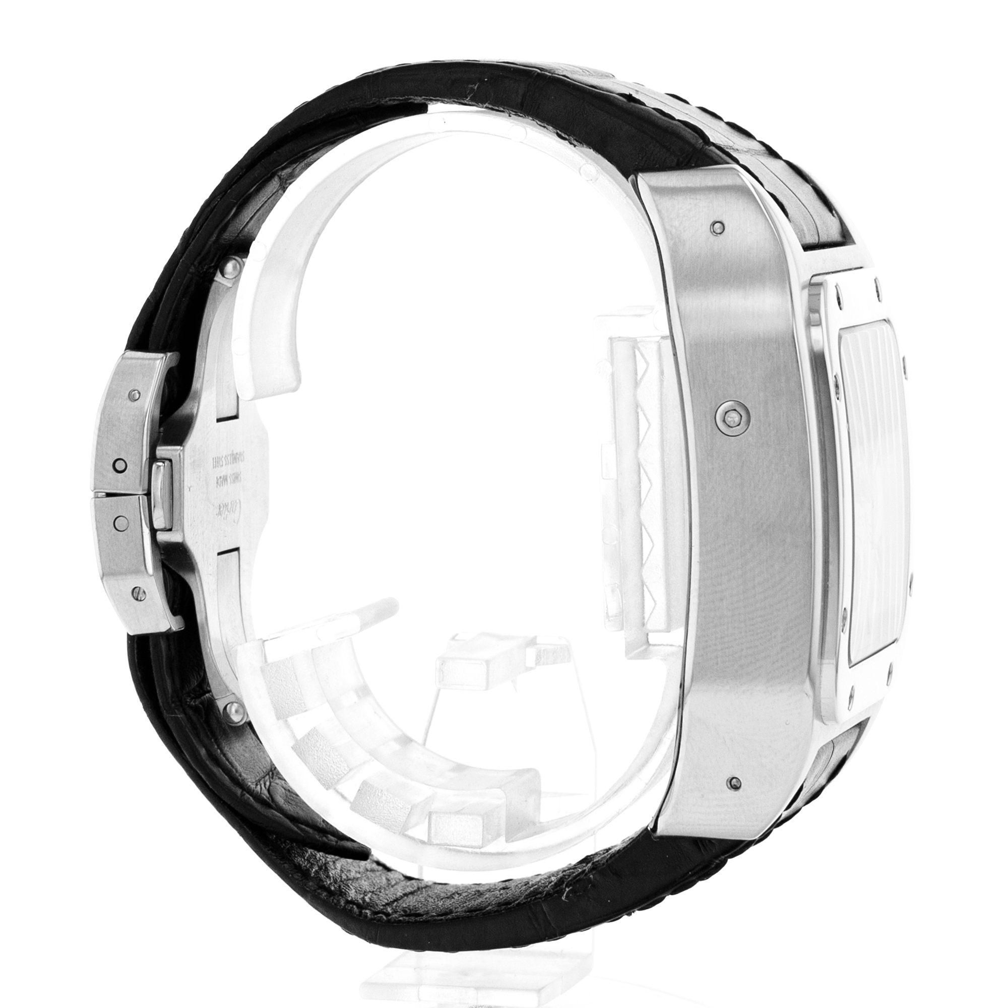 Cartier Santos 100 W20090X8 2740 41mm Silver Roman Steel Chronograph Mens Watch thumbnail 6