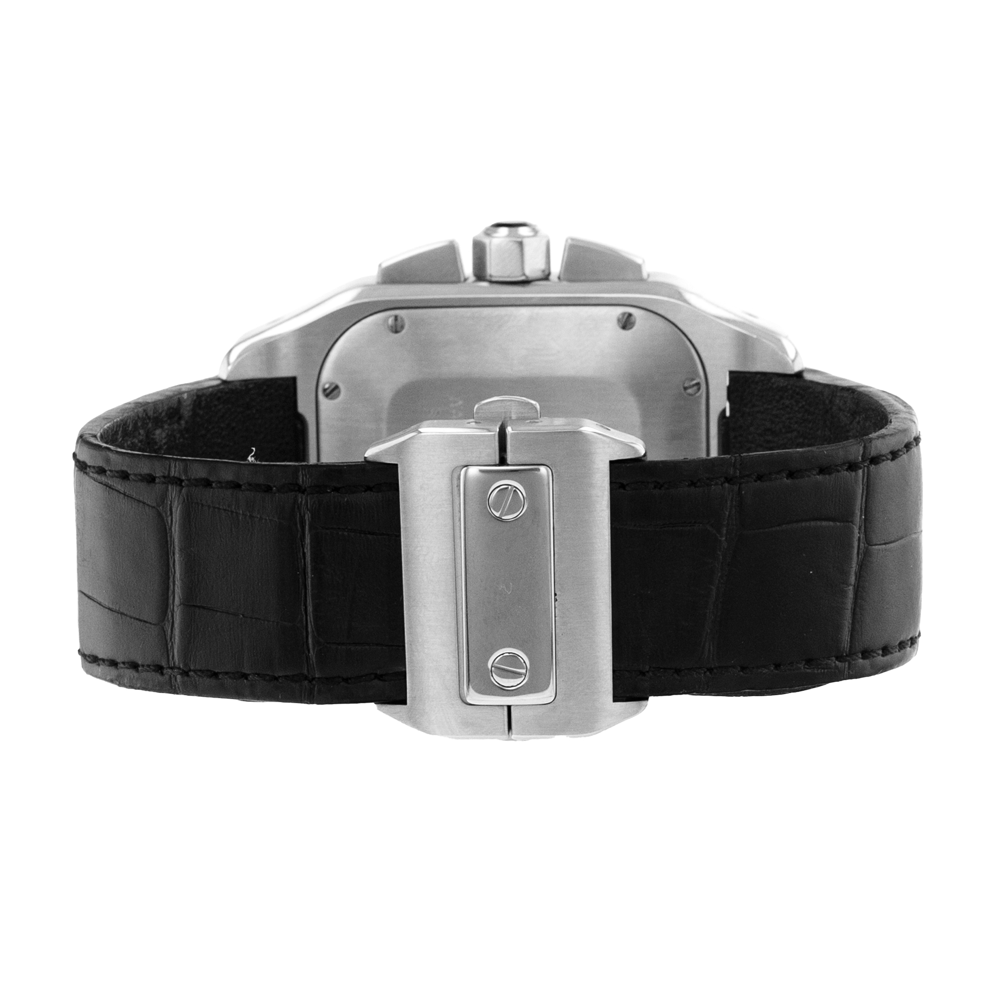 Cartier Santos 100 W20090X8 2740 41mm Silver Roman Steel Chronograph Mens Watch thumbnail 9