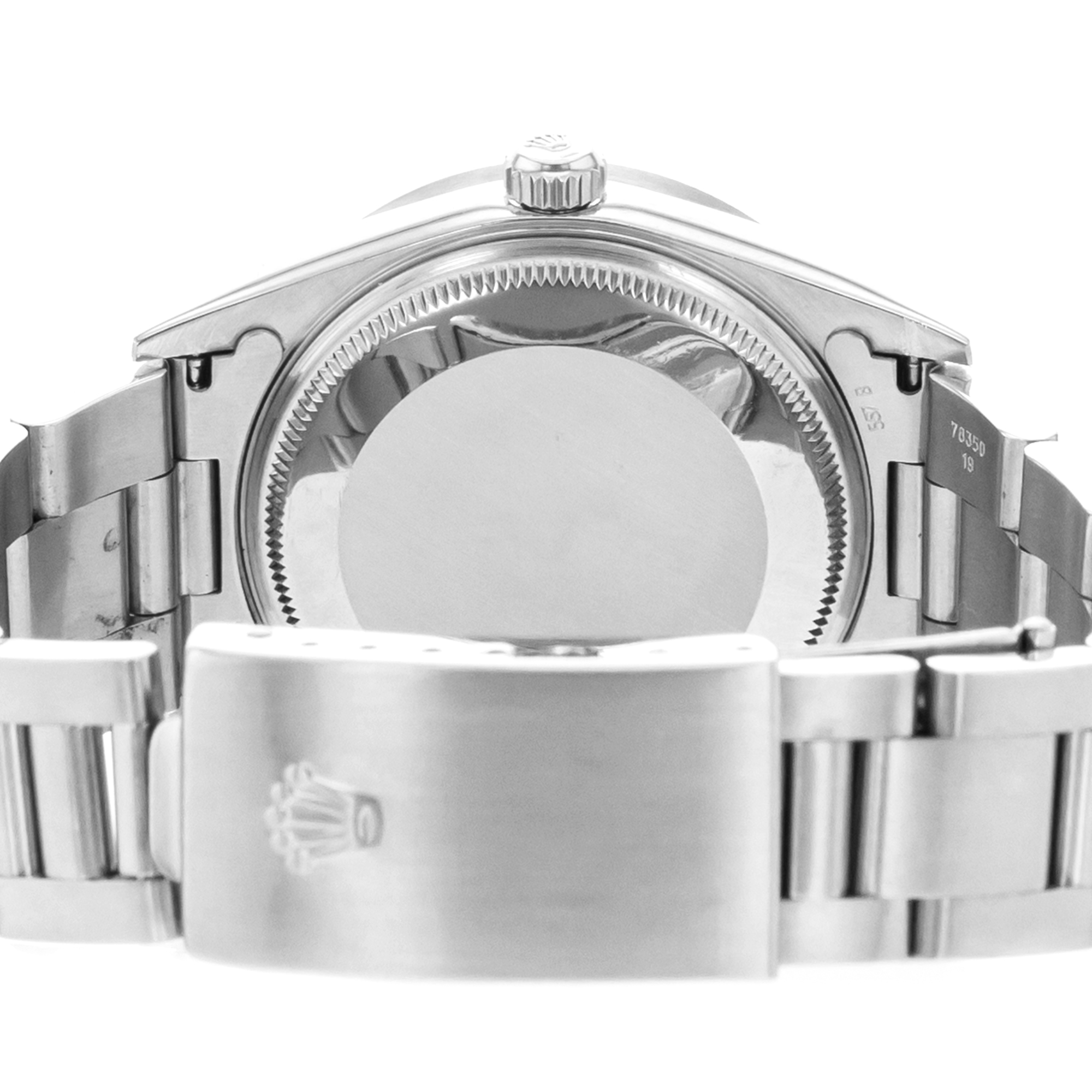 Rolex Air King 14010M 34mm Blue Index Steel Engine Turned Oyster Mens Watch 2003 thumbnail 11
