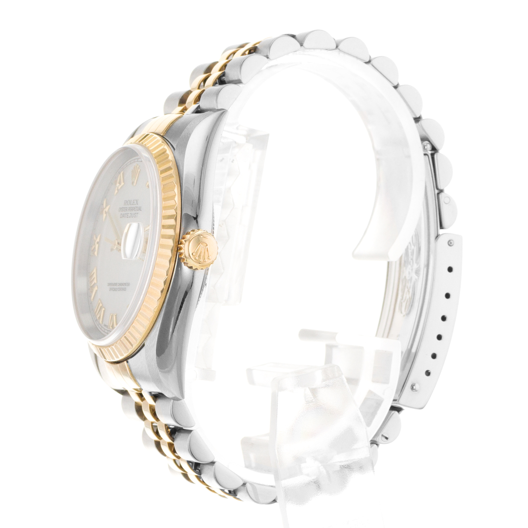 Rolex Datejust 36 16233 Factory Mother of Pearl Steel Yellow Gold Mens Watch thumbnail 5