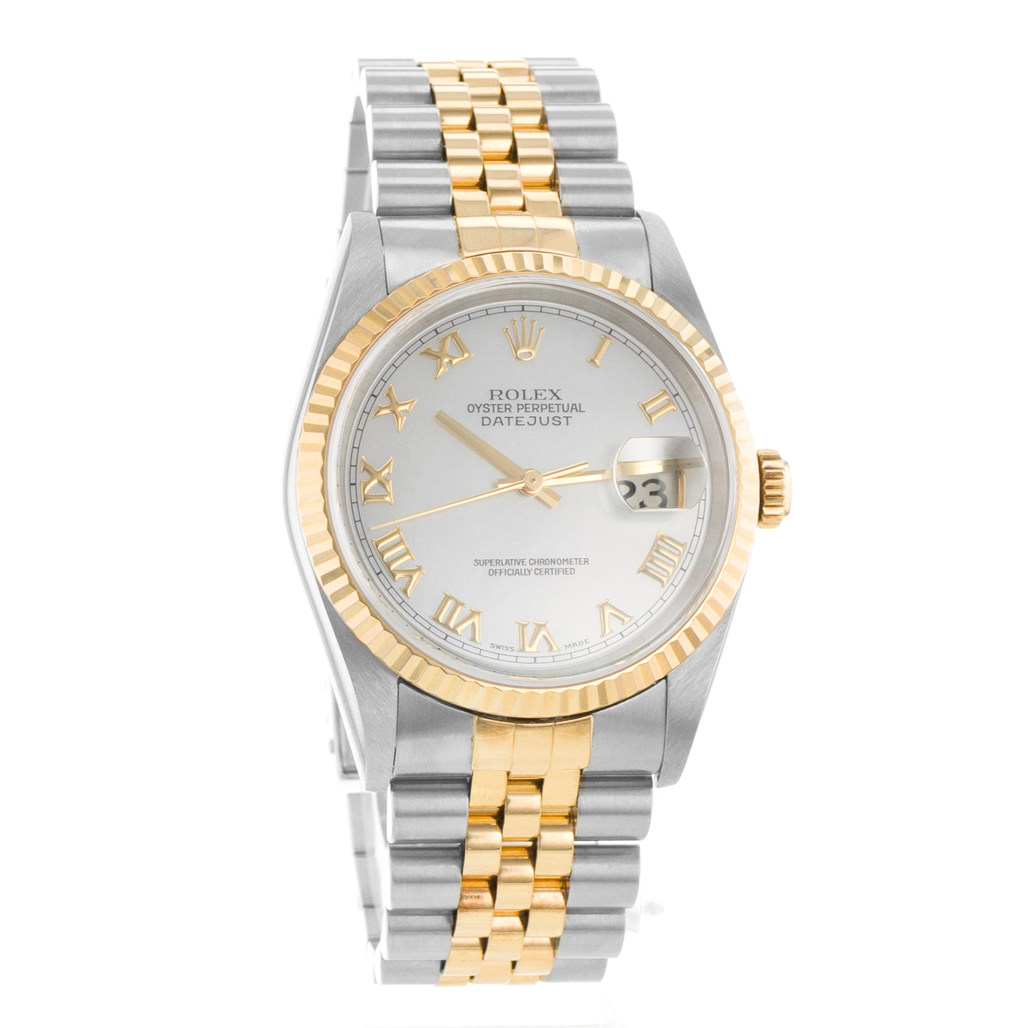 Rolex Datejust 36 16233 Factory Mother of Pearl Steel Yellow Gold Mens Watch thumbnail 8