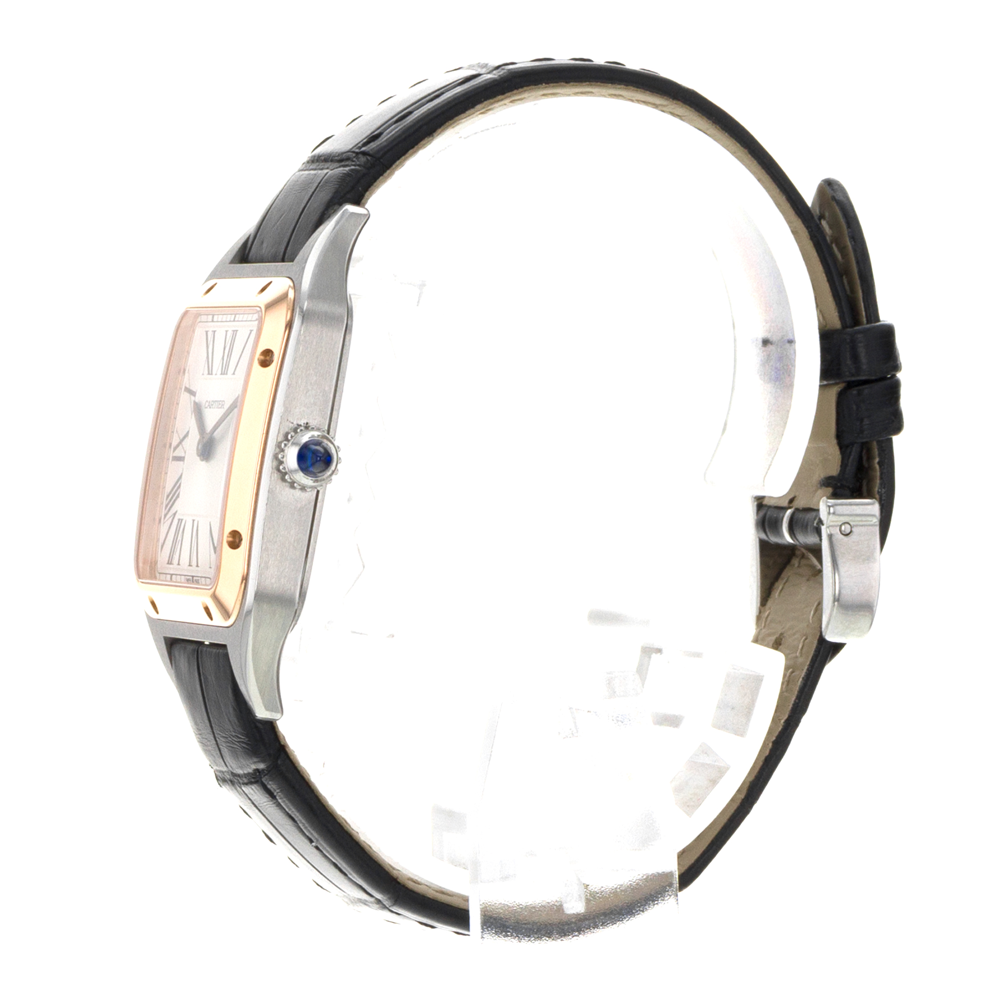 Cartier Santos Dumont W2SA0012 4242 38mm Steel Rose Gold Quartz Mens Watch thumbnail 6