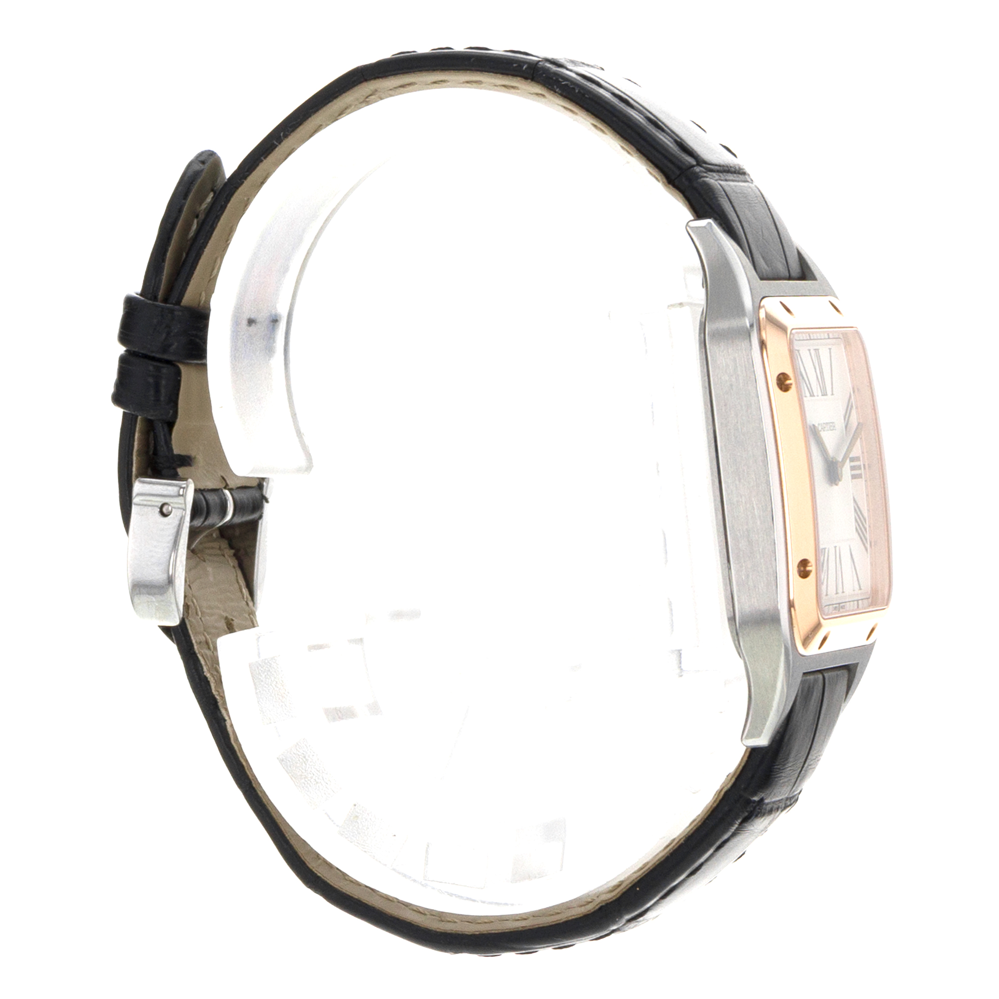 Cartier Santos Dumont W2SA0012 4242 38mm Steel Rose Gold Quartz Mens Watch thumbnail 7