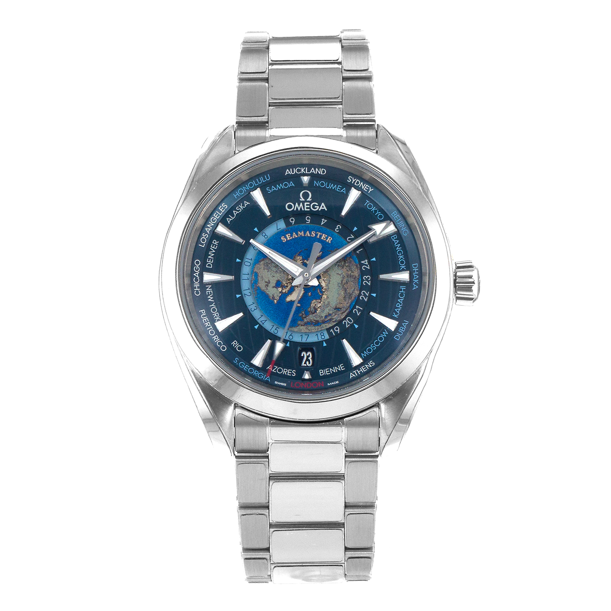 Omega Seamaster Aqua Terra Worldtimer 220.10.43.22.03.001 43mm Blue Mens Watch thumbnail 2