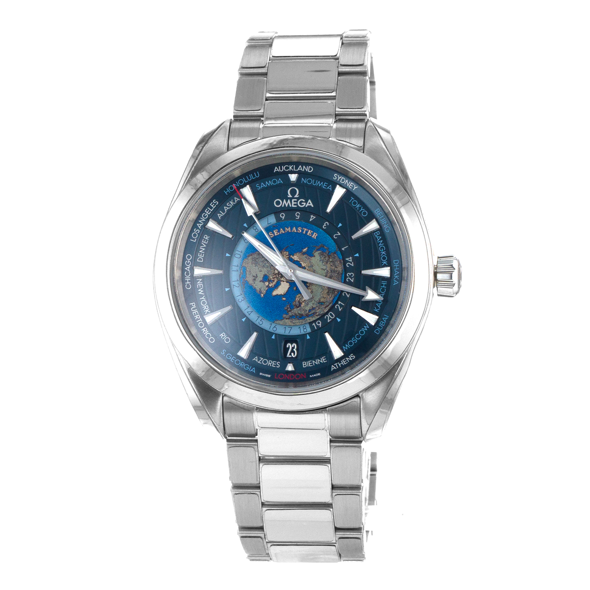 Omega Seamaster Aqua Terra Worldtimer 220.10.43.22.03.001 43mm Blue Mens Watch thumbnail 4