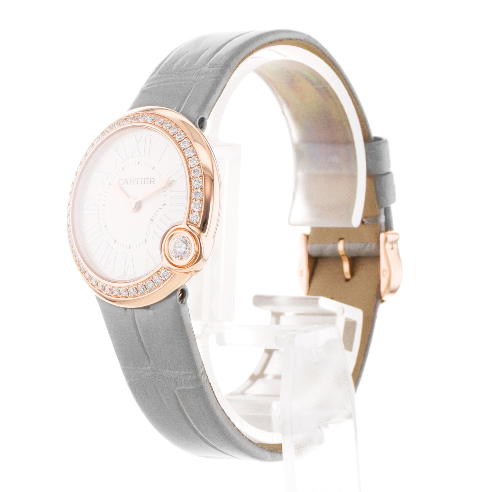 Cartier Ballon Blanc WJB0008 4171 30mm Factory Diamonds Rose Gold Ladies Watch thumbnail 5