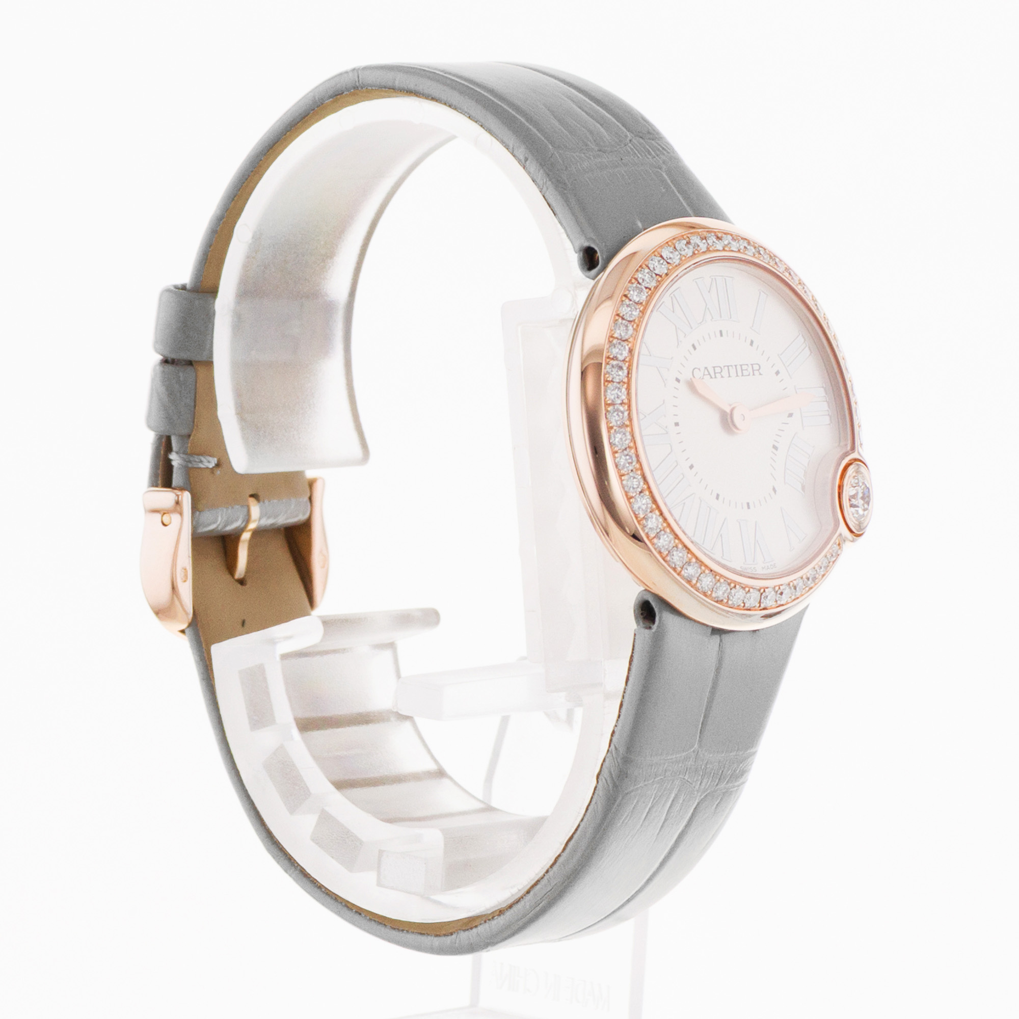Cartier Ballon Blanc WJB0008 4171 30mm Factory Diamonds Rose Gold Ladies Watch thumbnail 7
