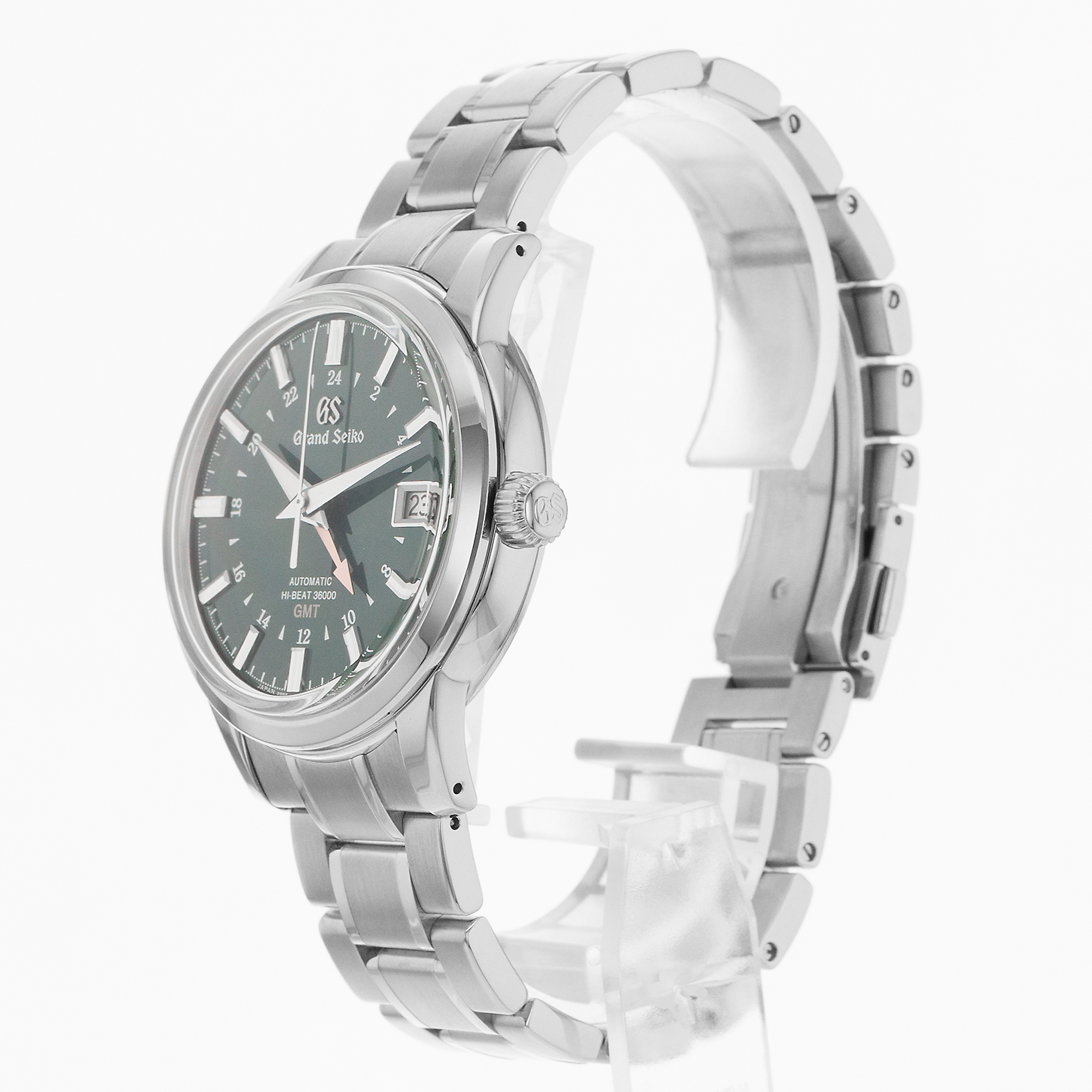 Grand Seiko Elegance Collection SBGJ251 Green GMT High Beat Mens Watch 2024 thumbnail 5