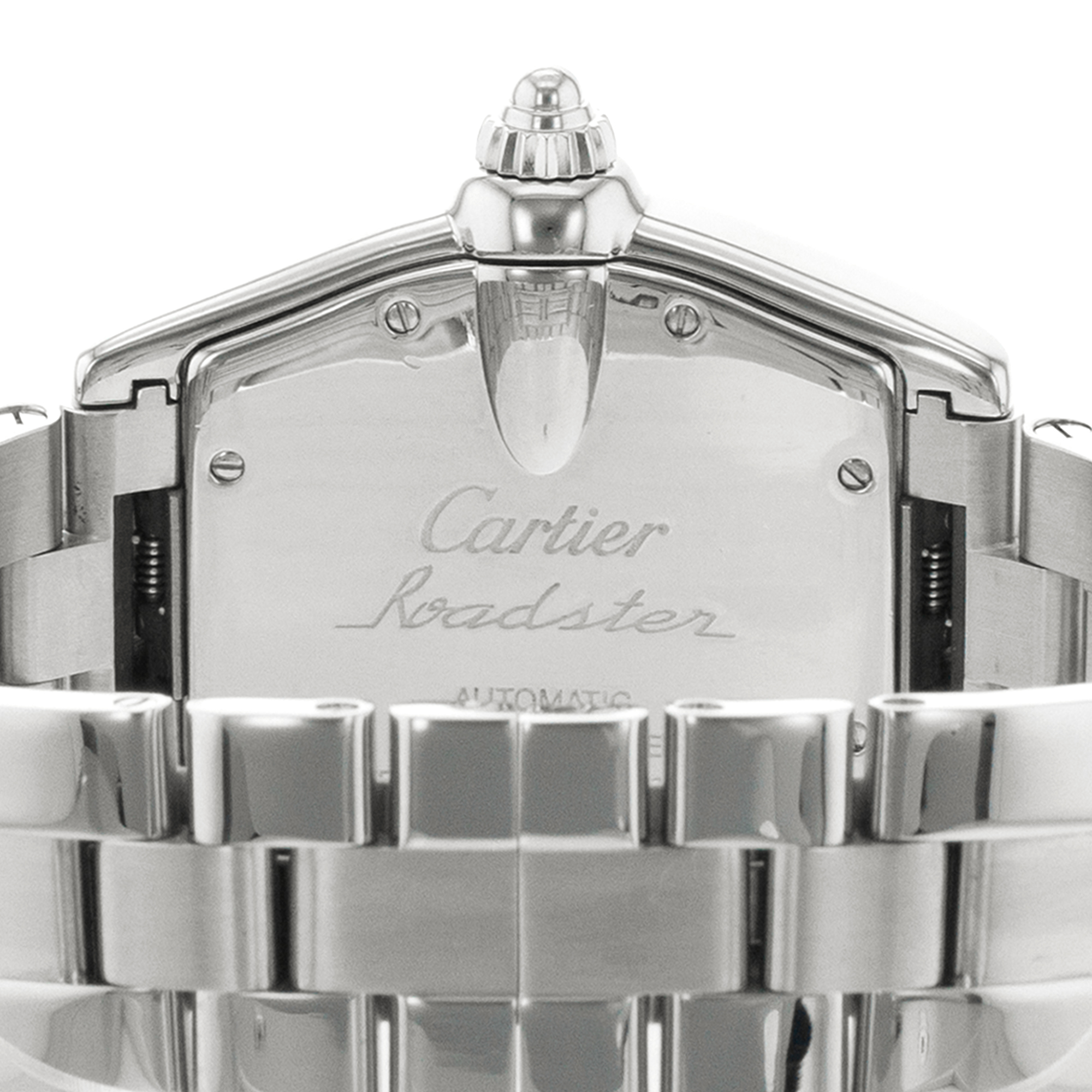 Cartier Roadster W62004V3 2510 37mm Large Blue Arabic Date Steel Mens Watch thumbnail 10