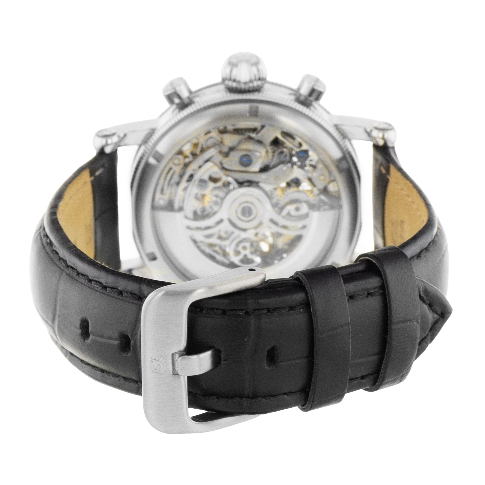 Chronoswiss Opus CH2573 38mm Skeleton Steel Chronograph Leather Mens Watch thumbnail 9
