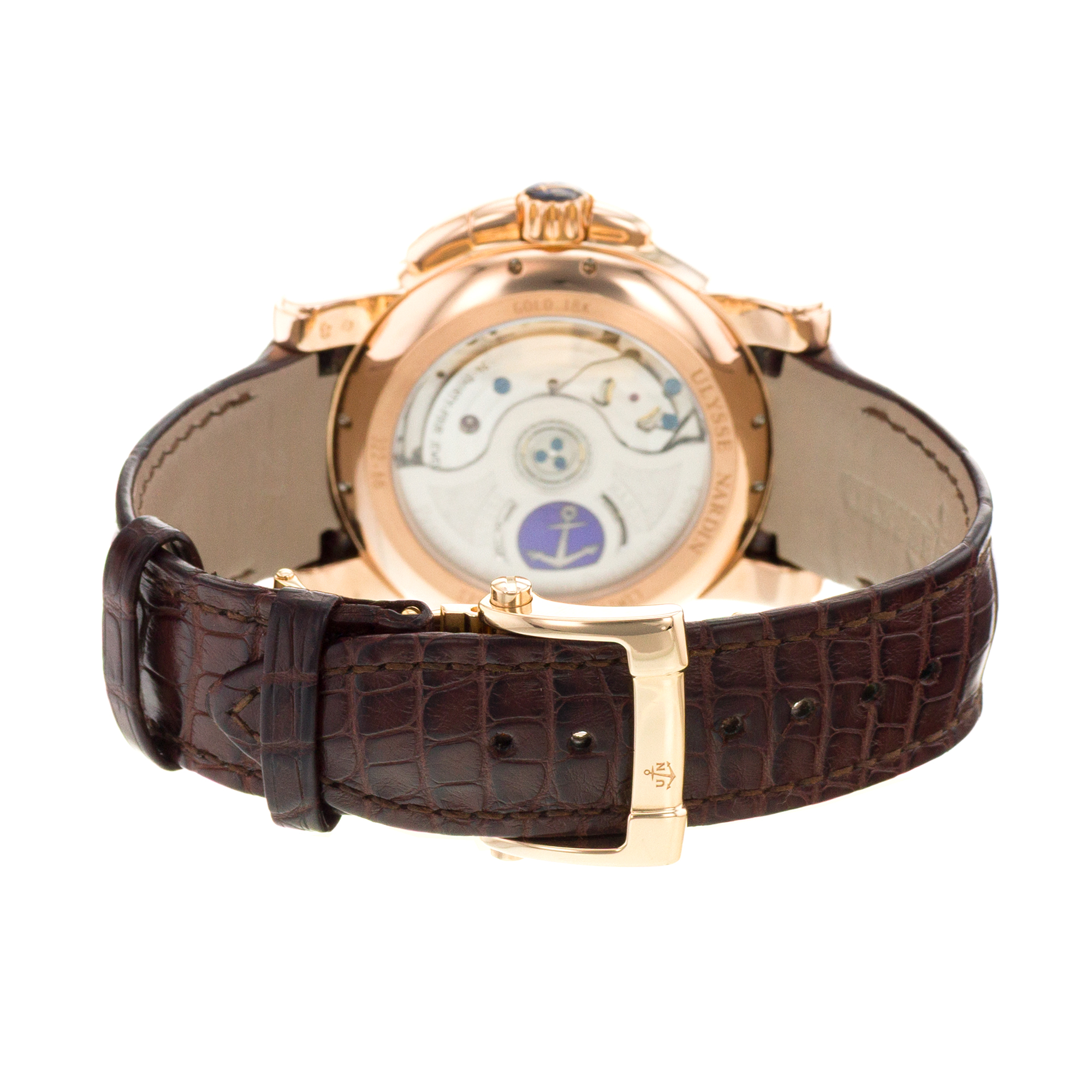 Ulysse Nardin GMT +/- Perpetual 322-66/91 42mm Silver Arabic Calendar Rose Gold thumbnail 9