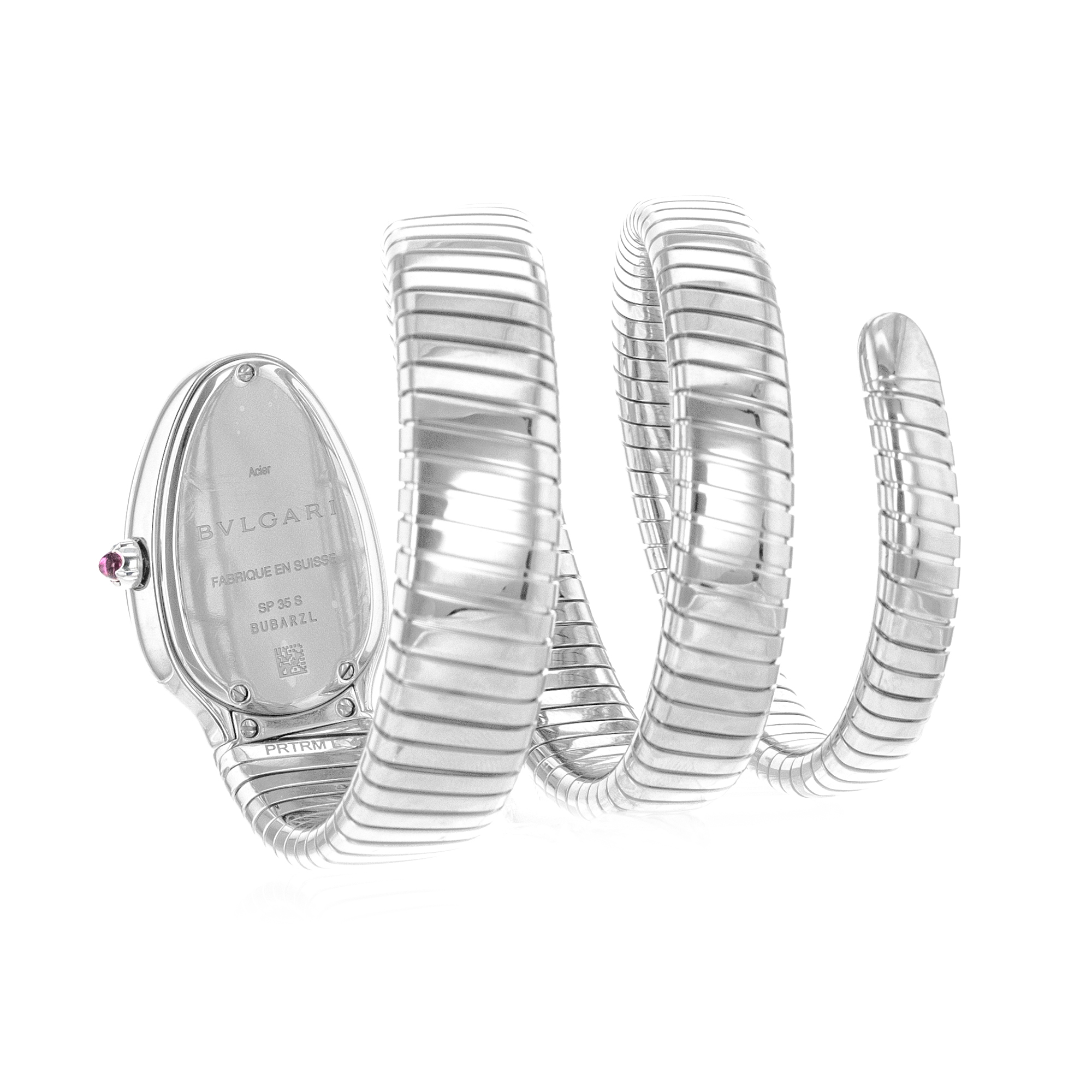 Bulgari Serpenti 101910 35mm Silver Roman Factory Diamond Steel Ladies Watch thumbnail 10