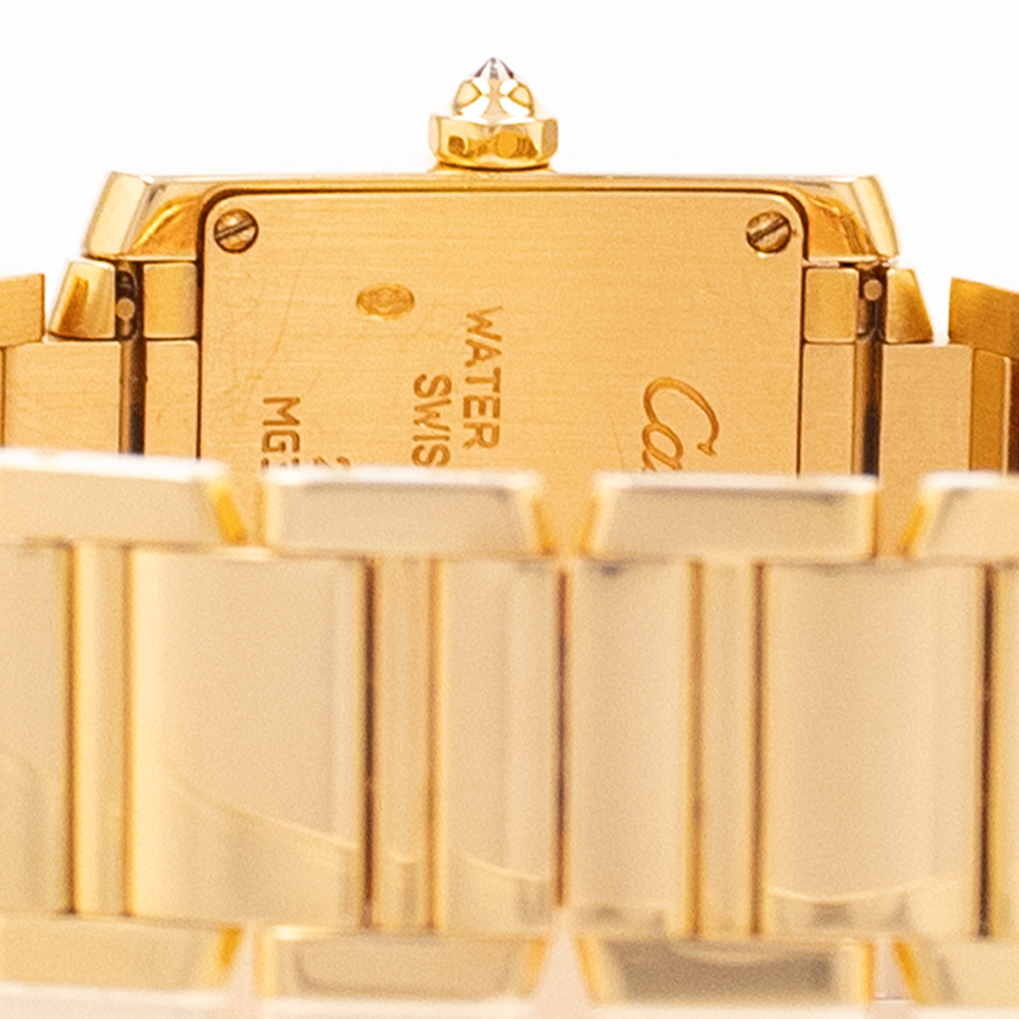 Cartier Tank Francaise WE1001R8 2385 20mm Factory Diamond Gold Ladies Watch thumbnail 10