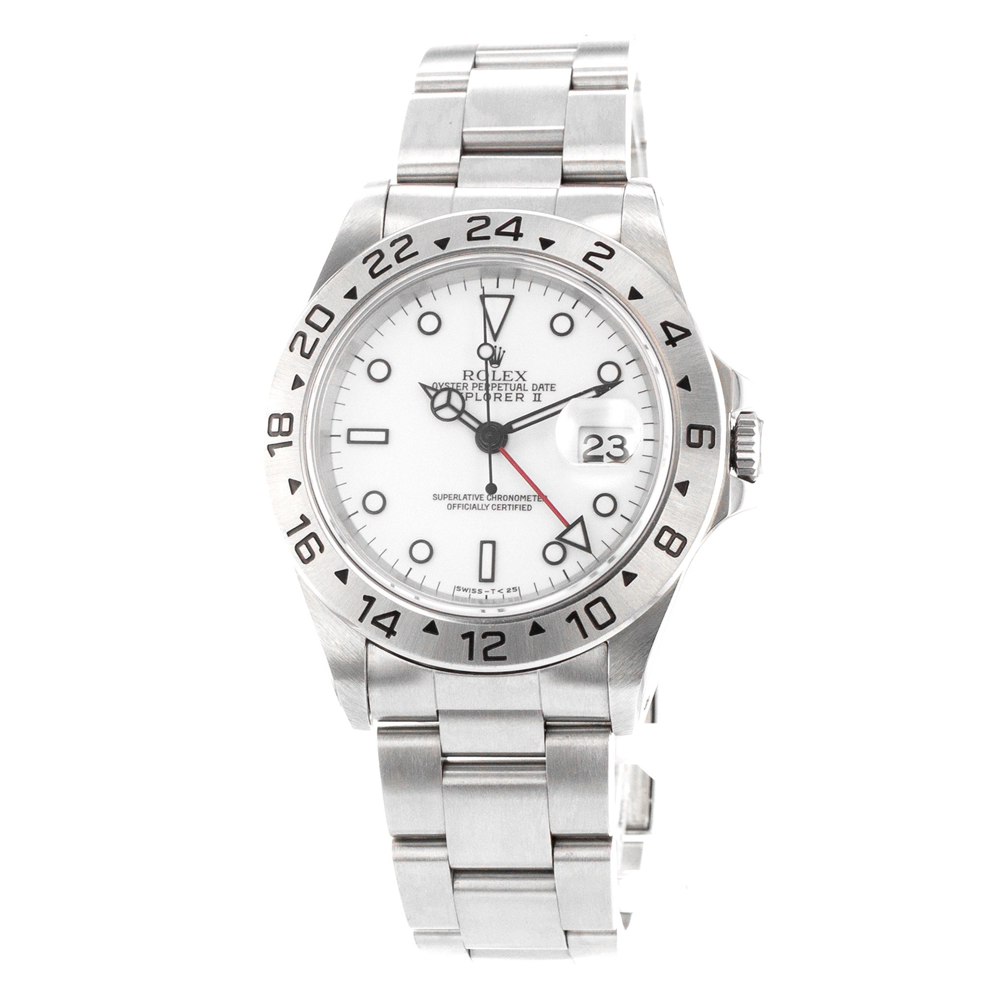 Rolex Explorer II 16570 40mm GMT White Stainless Steel Oyster Mens Watch 1999 thumbnail 3