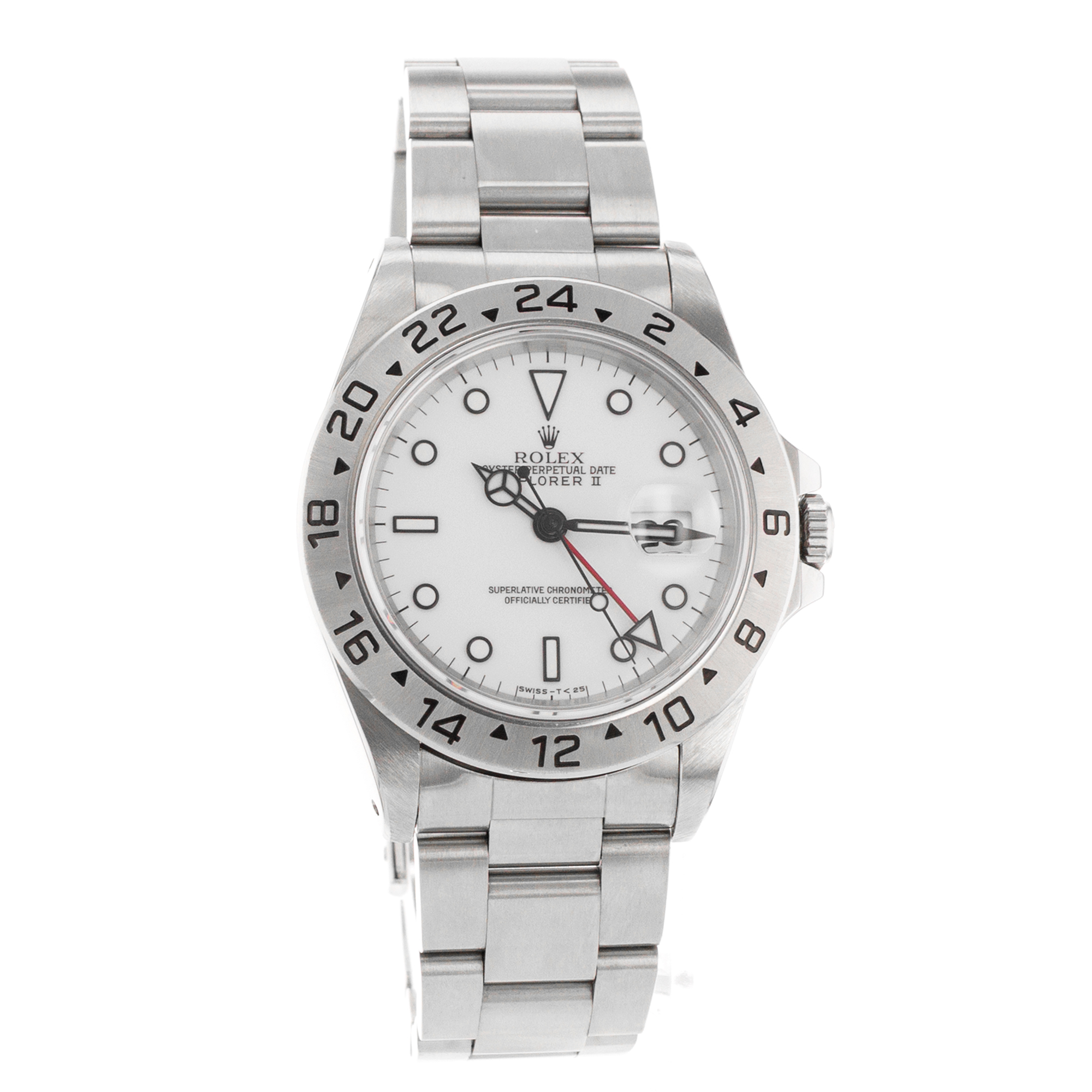 Rolex Explorer II 16570 40mm GMT White Stainless Steel Oyster Mens Watch 1999 thumbnail 8