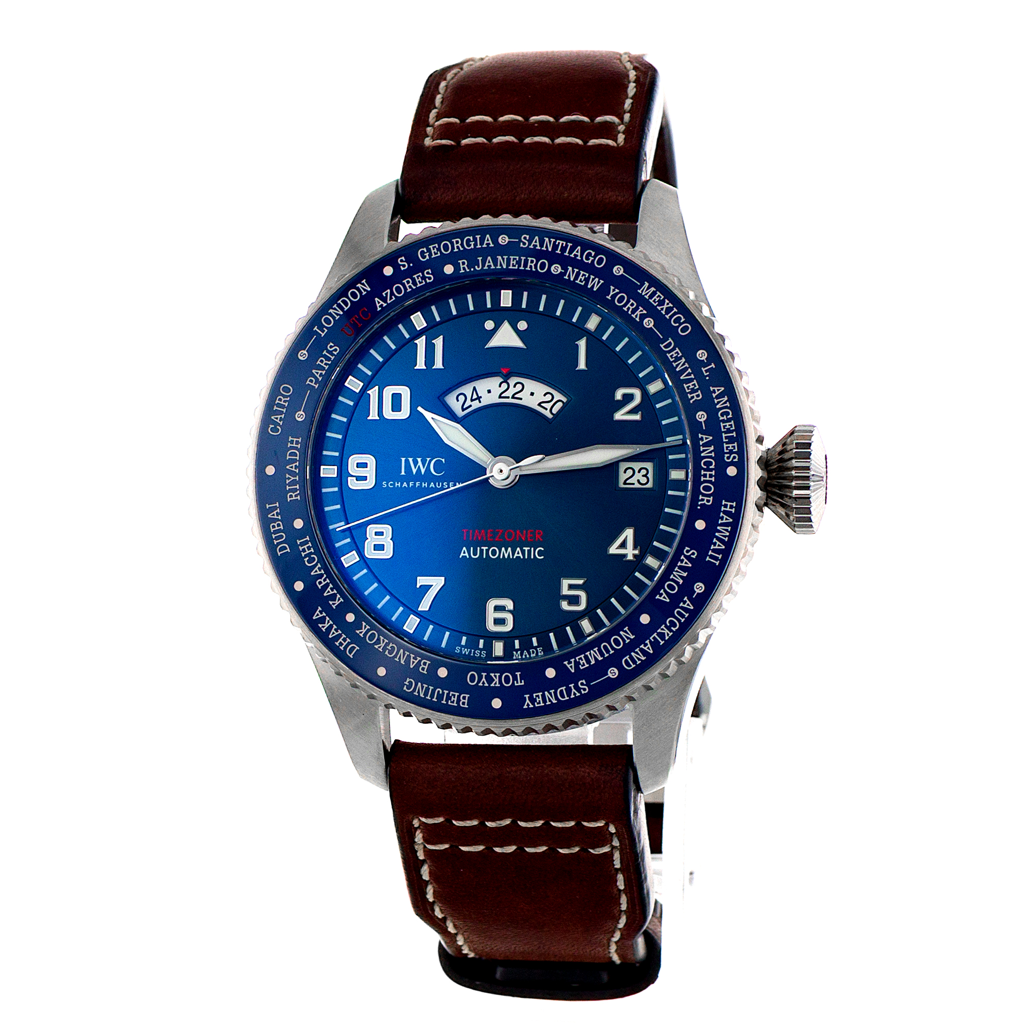 IWC Pilot Timezoner IW395503 46mm Blue Ceramic Le Petit Prince Mens Watch thumbnail 3