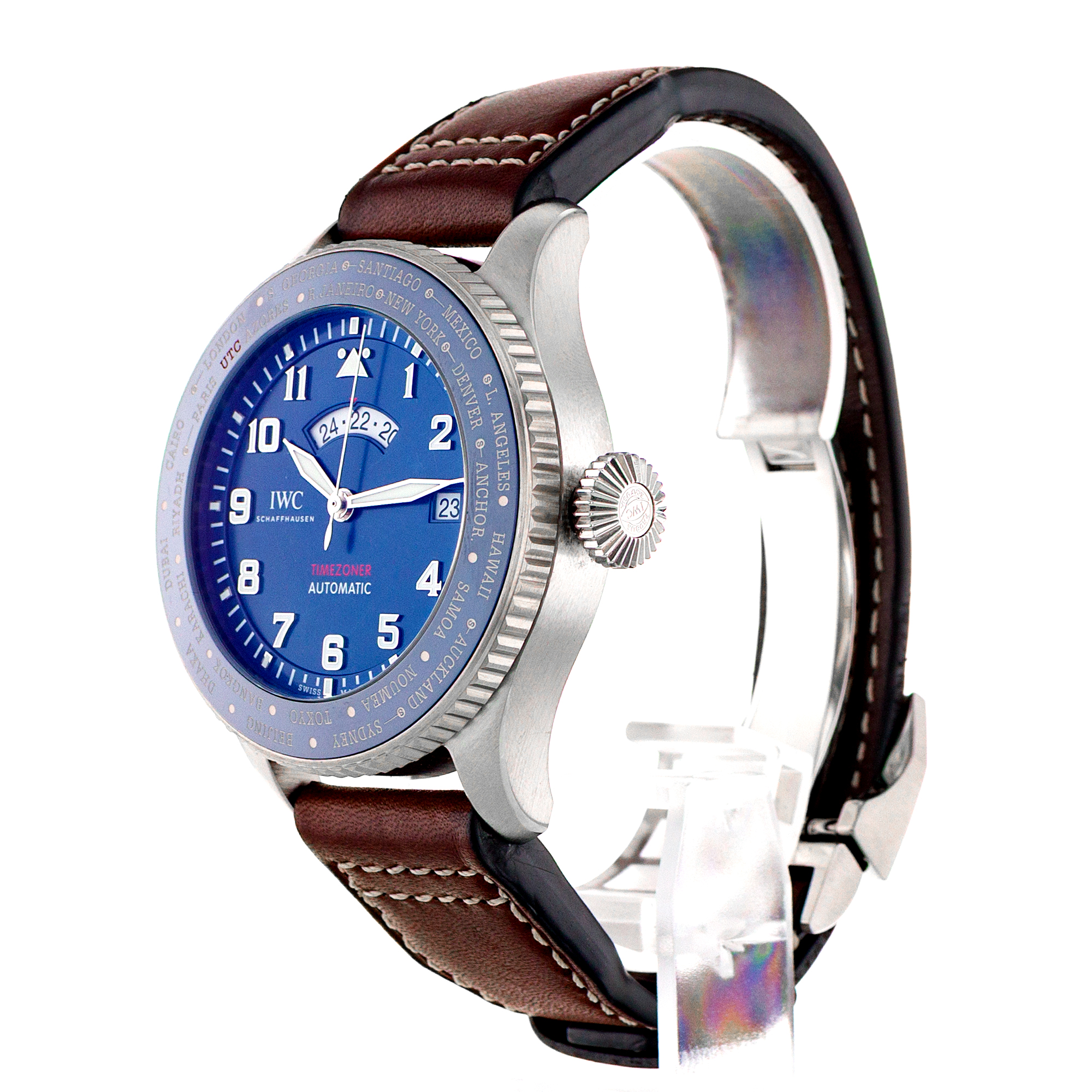 IWC Pilot Timezoner IW395503 46mm Blue Ceramic Le Petit Prince Mens Watch thumbnail 4
