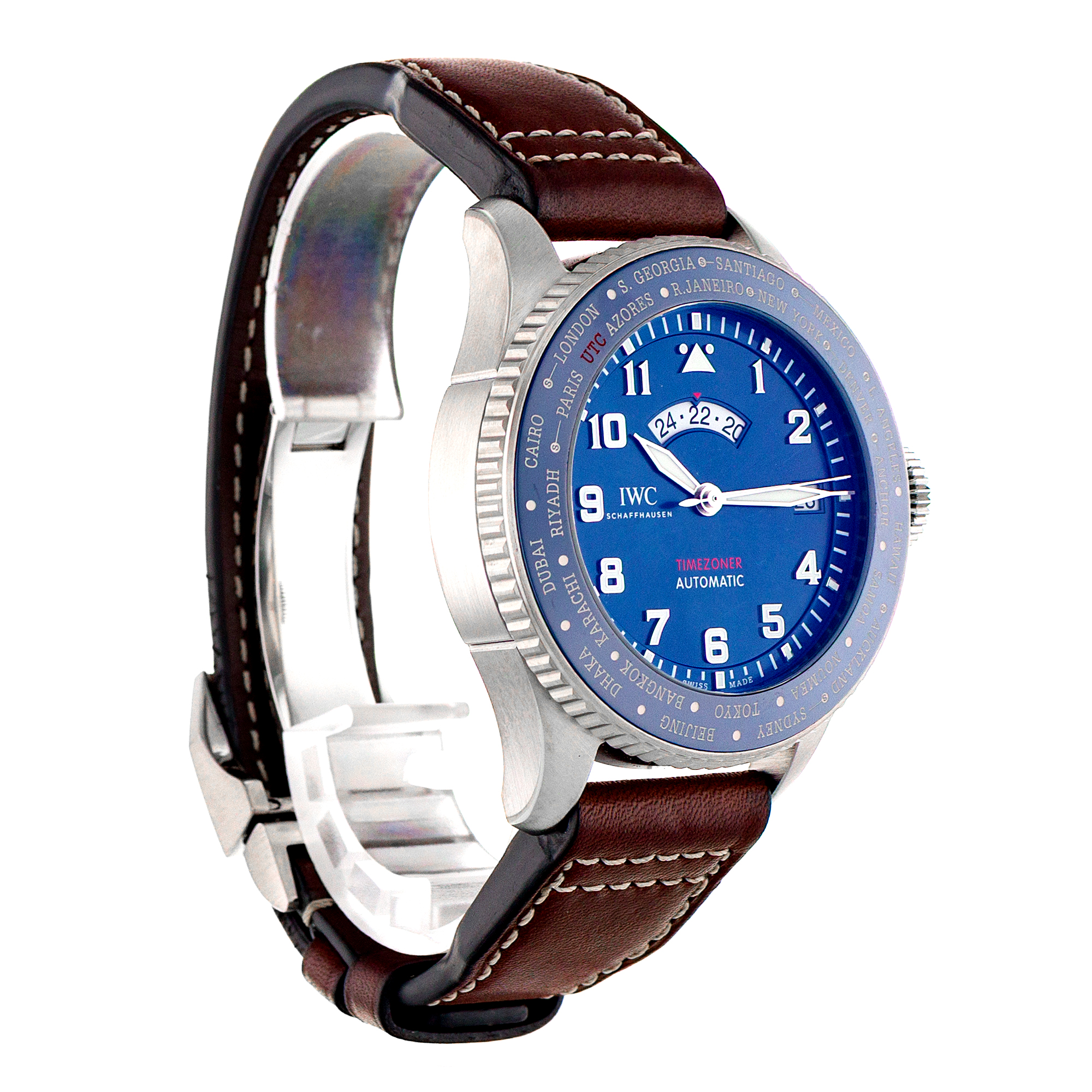 IWC Pilot Timezoner IW395503 46mm Blue Ceramic Le Petit Prince Mens Watch thumbnail 7