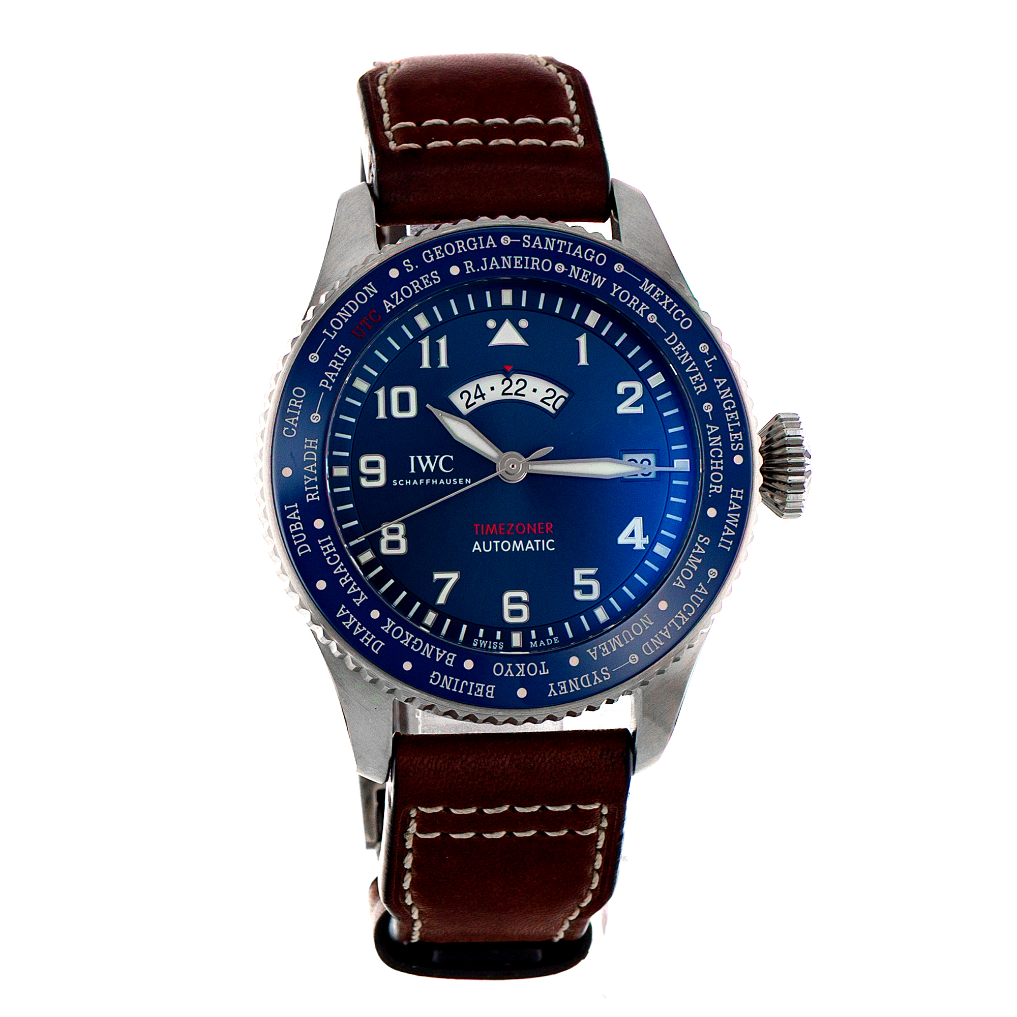 IWC Pilot Timezoner IW395503 46mm Blue Ceramic Le Petit Prince Mens Watch thumbnail 8