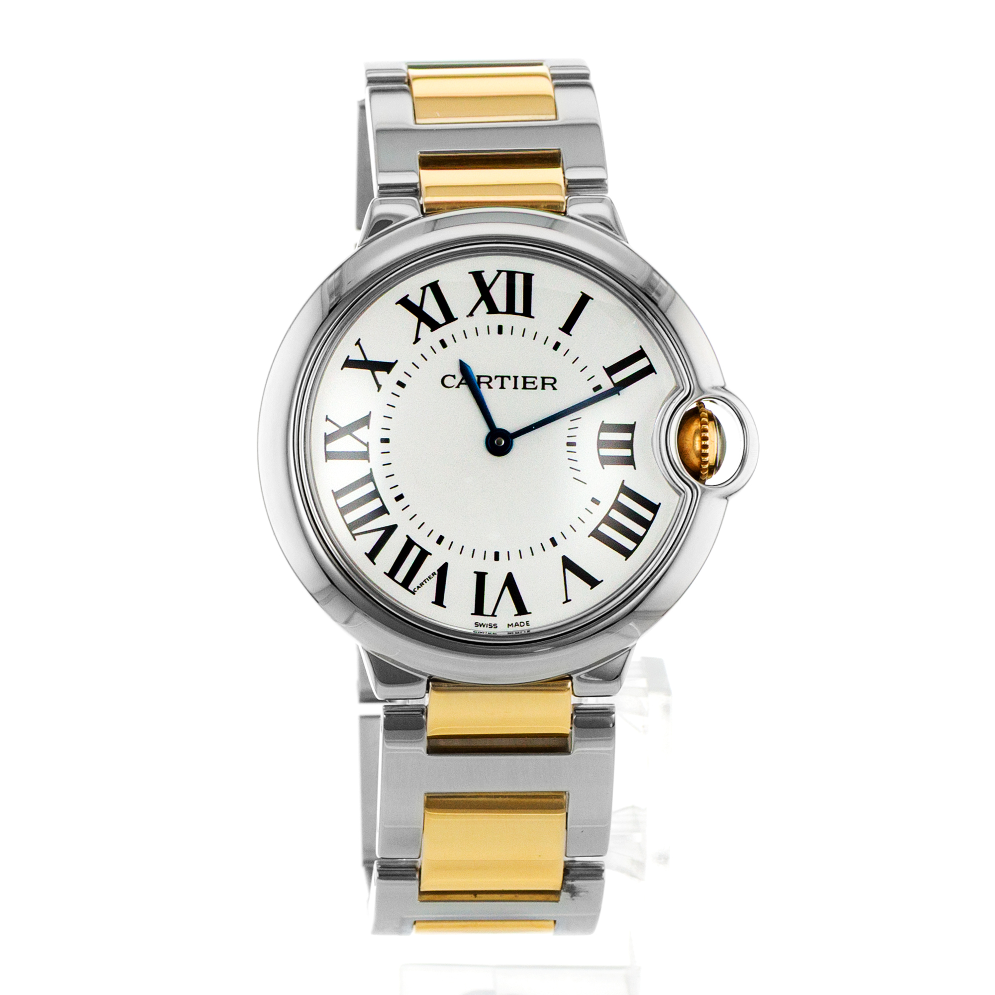Cartier Ballon Bleu 36mm W69008Z3 3005 Roman Steel Yellow Gold Ladies Watch thumbnail 8