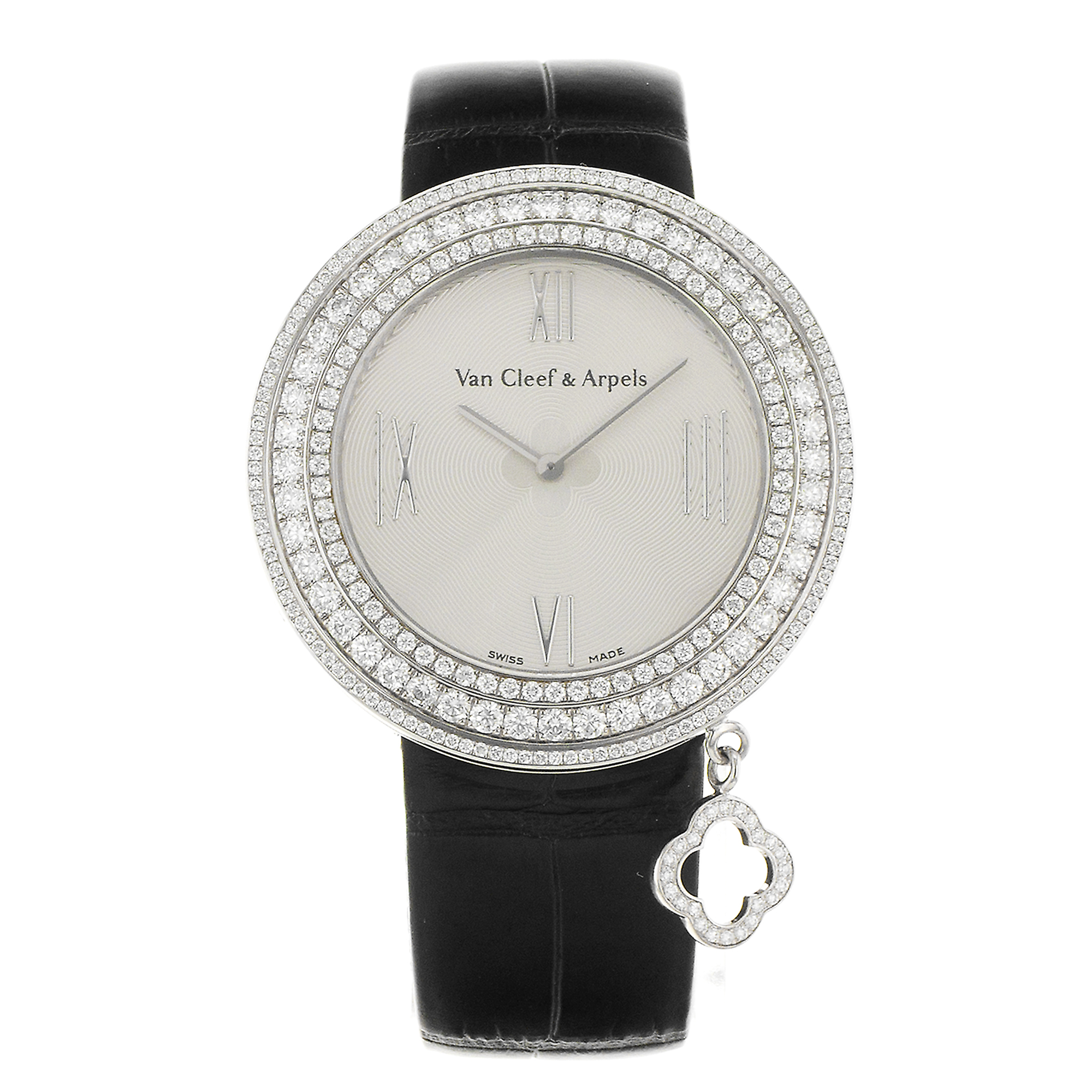 Van Cleef & Arpels Charm VCARM95400 38mm Factory Diamonds White Gold Watch thumbnail 2