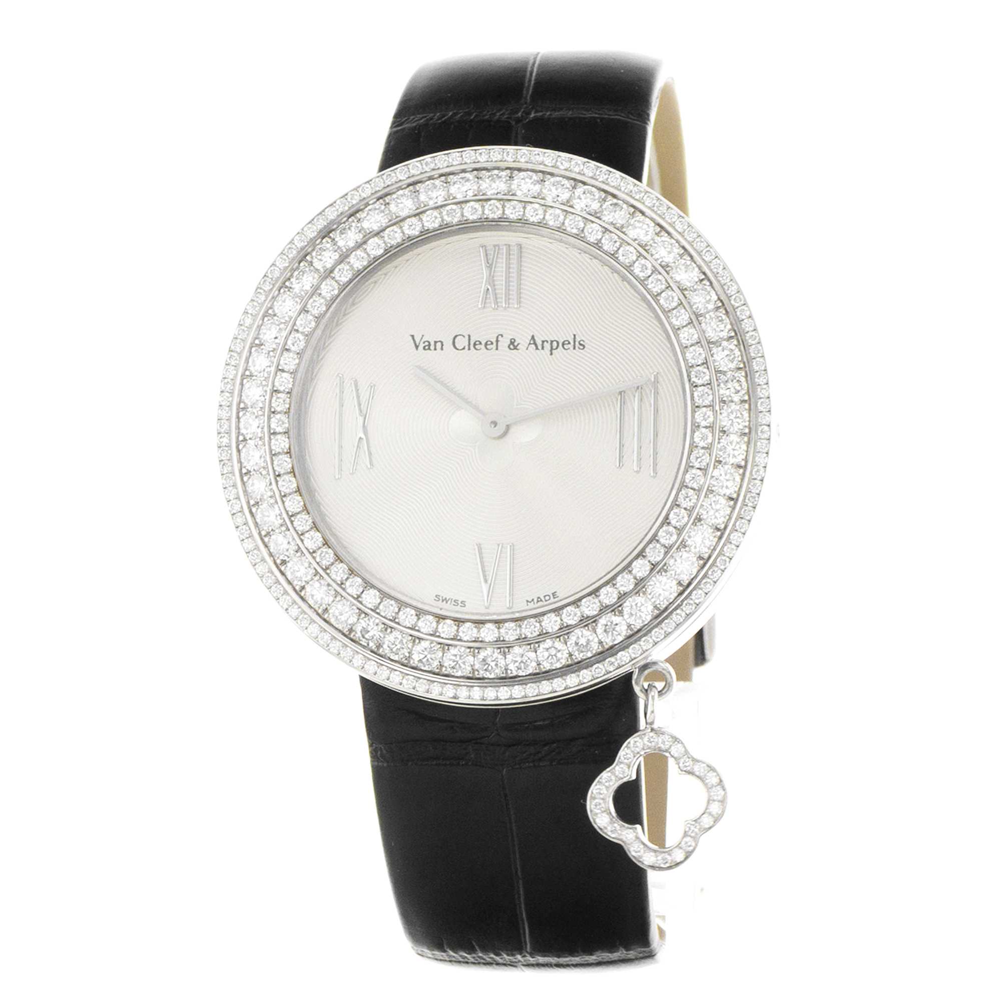 Van Cleef & Arpels Charm VCARM95400 38mm Factory Diamonds White Gold Watch thumbnail 4