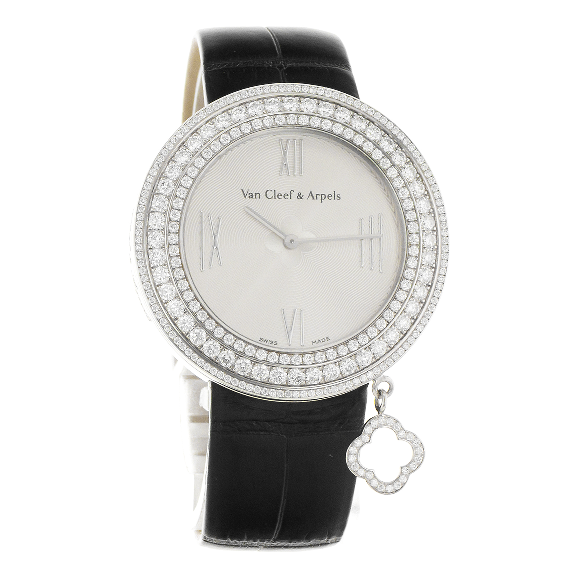 Van Cleef & Arpels Charm VCARM95400 38mm Factory Diamonds White Gold Watch thumbnail 9