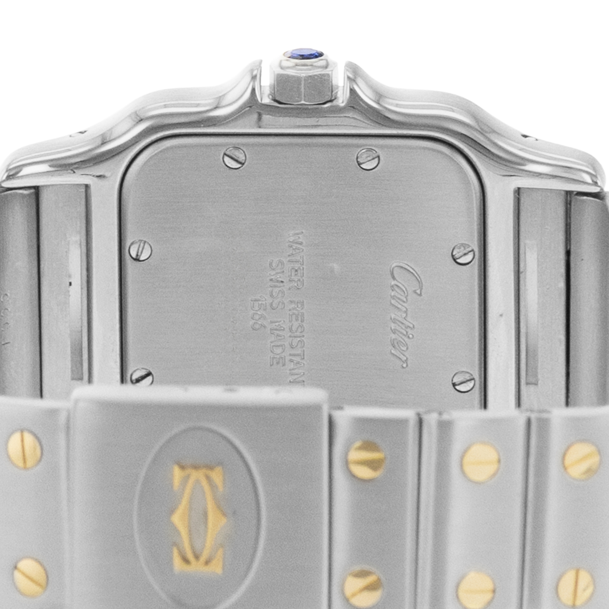 Cartier Santos Galbee W20011C4 1566 29mm Silver Steel Yellow Gold Mens Watch thumbnail 10