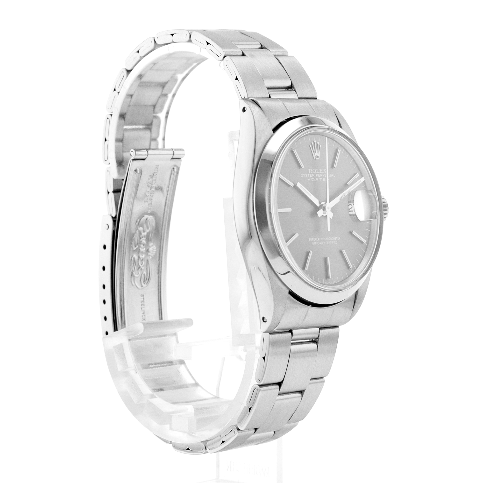 Rolex Oysterdate Precision 6694 34mm Grey Stick Steel Smooth Mens Watch 1969 thumbnail 7
