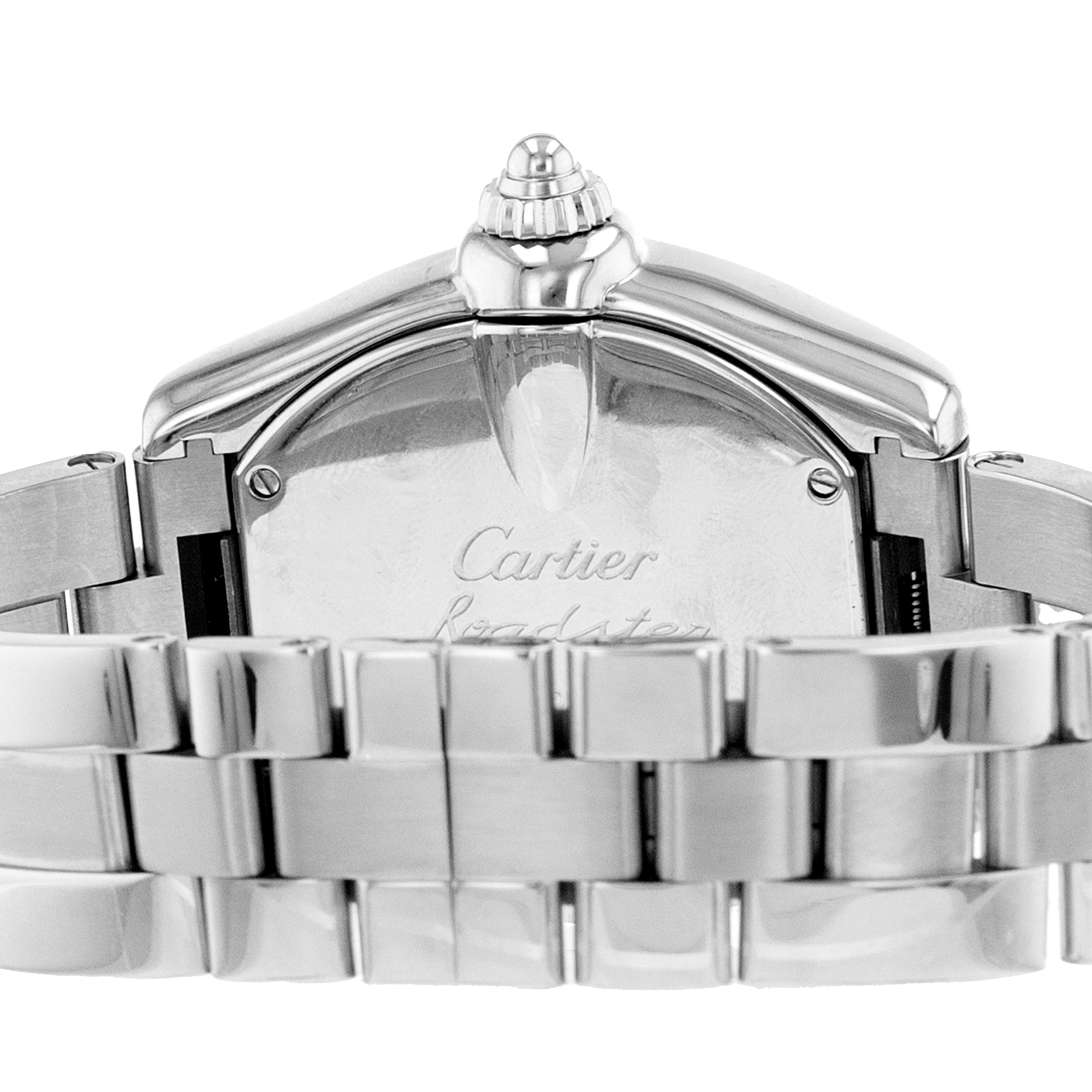 Cartier Roadster W62032X6 2722 40mm XL Silver Roman GMT Steel Mens Watch 2010 thumbnail 10