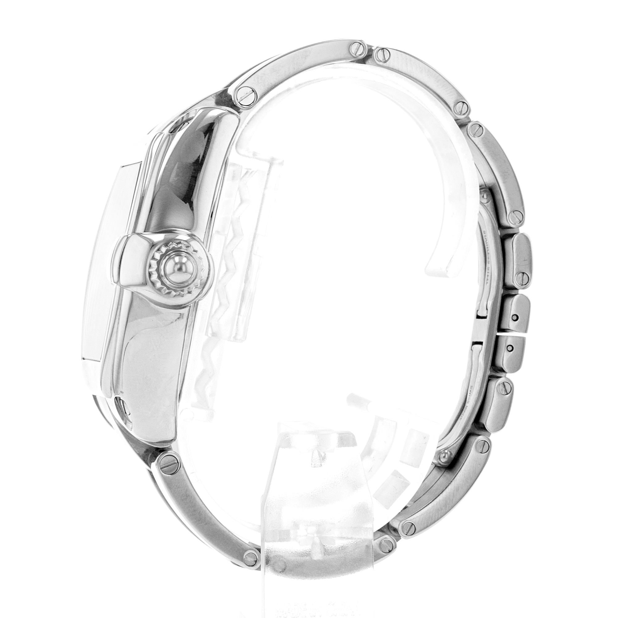 Cartier Roadster W62032X6 2722 40mm XL Silver Roman GMT Steel Mens Watch 2010 thumbnail 5